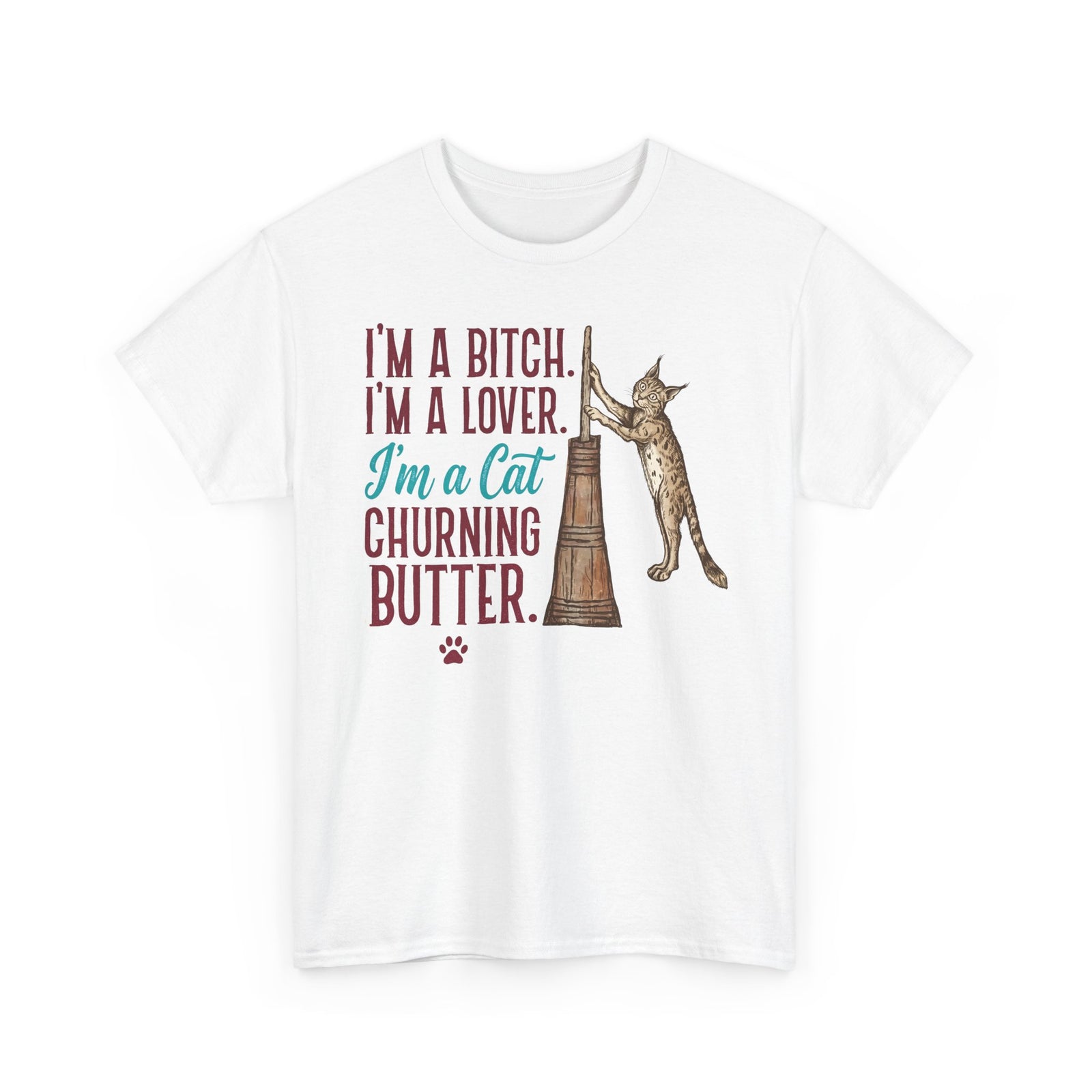“I'm a Cat Churning Butter” T-Shirt — Funny Whimsical Cat Tee
