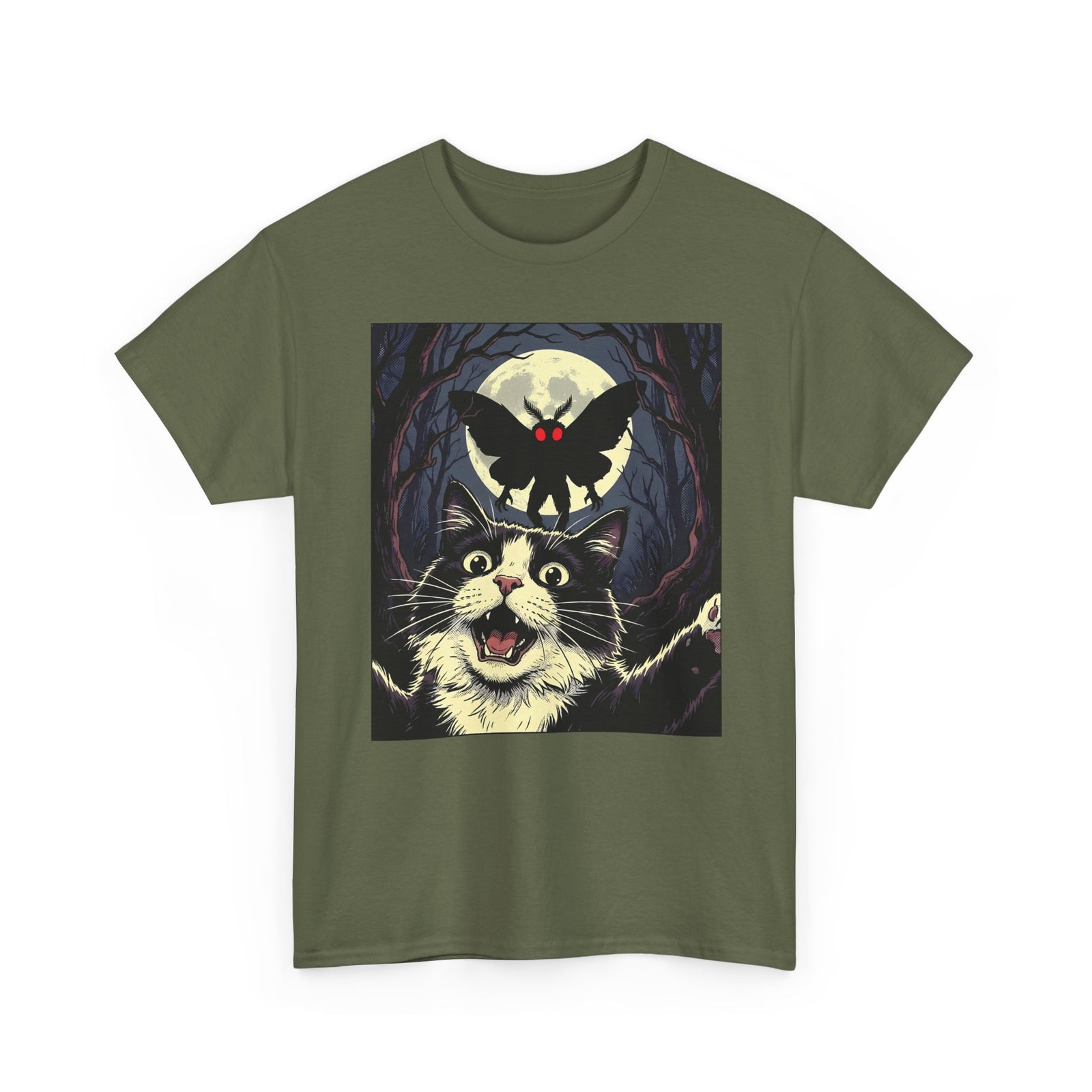 Cat Selfie with Mothman T-Shirt