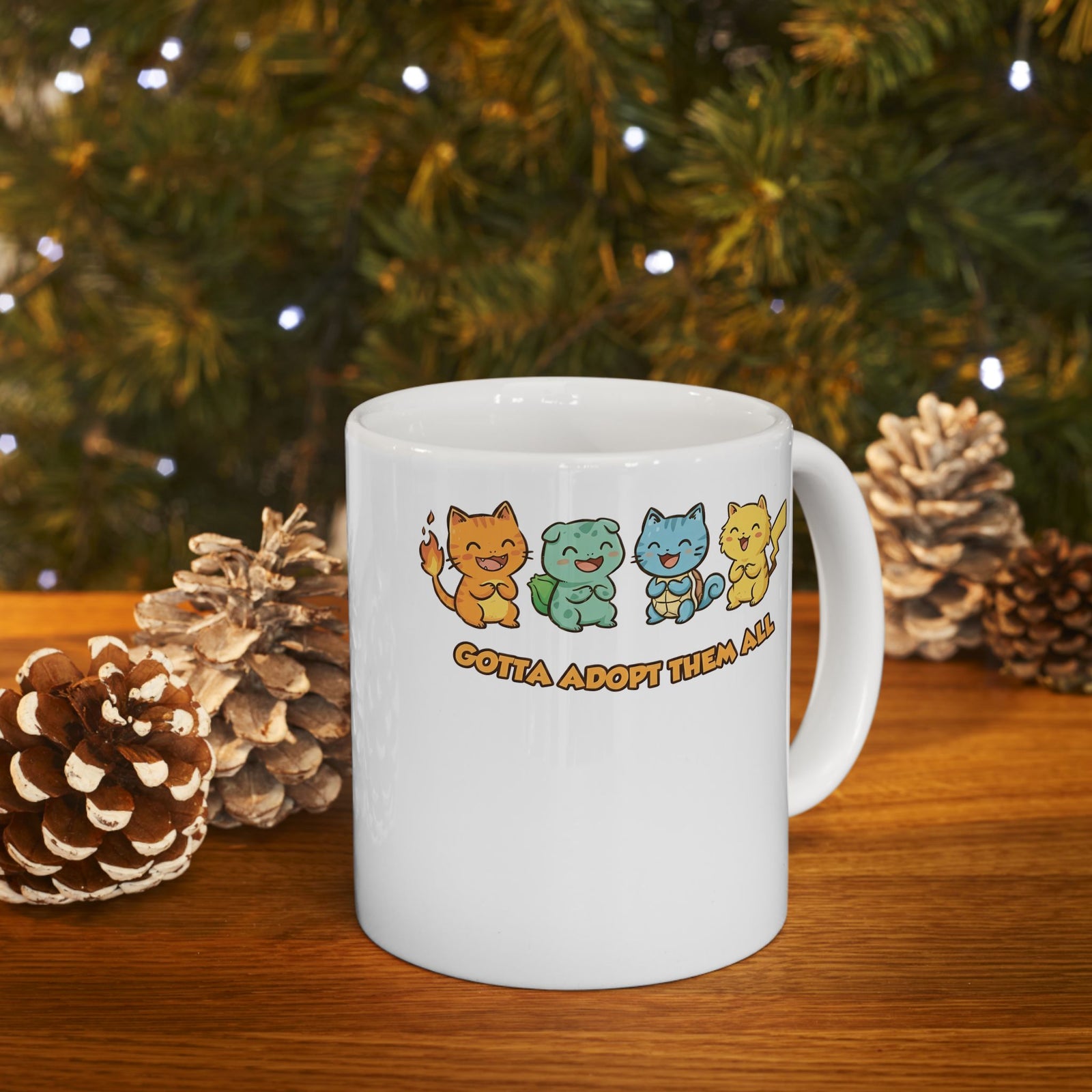 Gotta Adopt Them All Cat Ceramic Mug