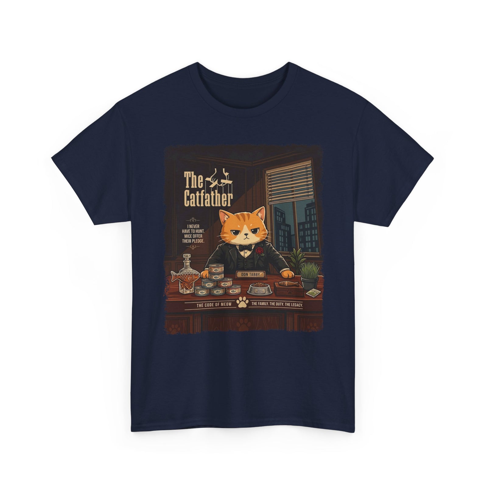 The Catfather T-Shirt — Funny Mafia Cat Tee for Cat Lovers