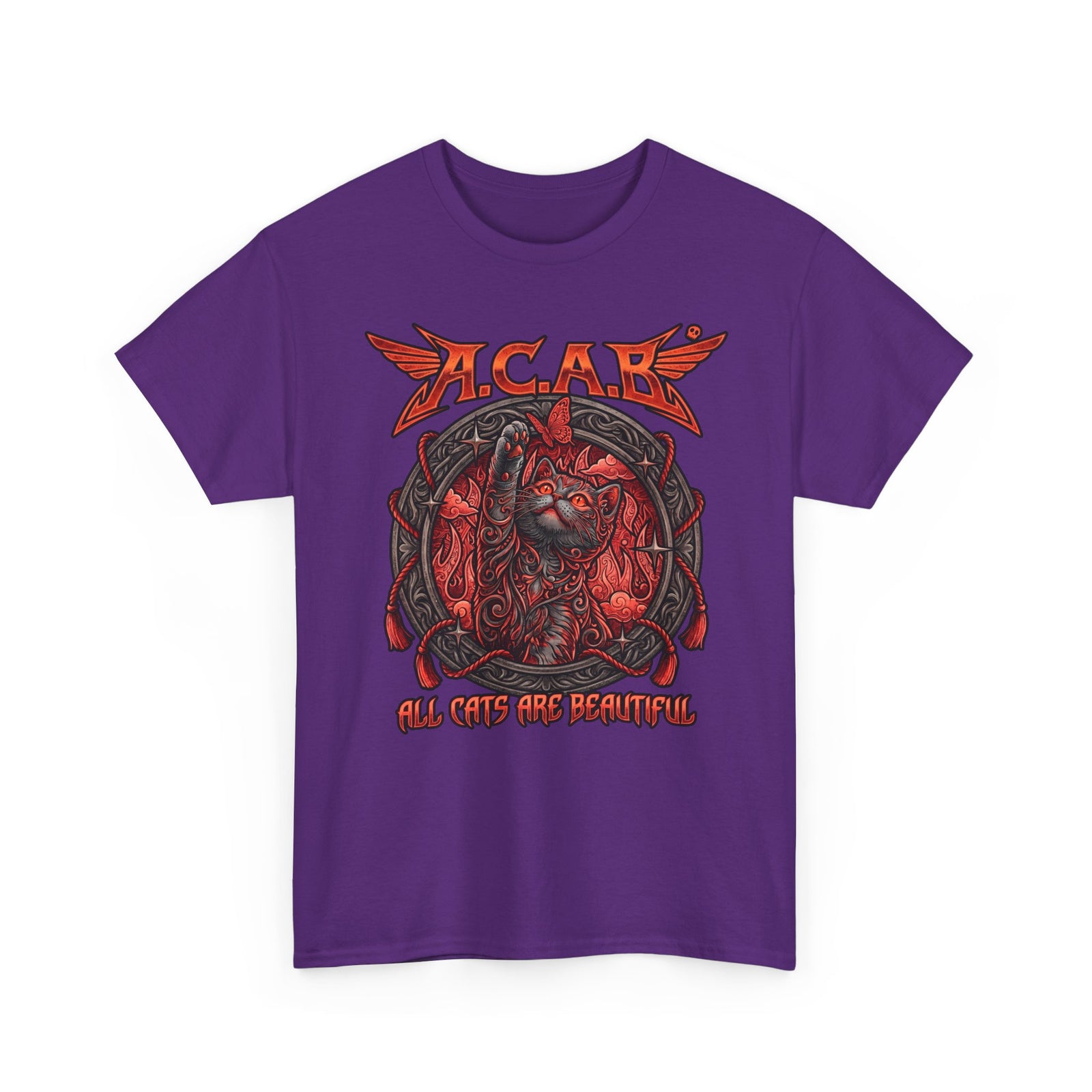 ACAB All Cats Are Beautiful T-Shirt — Heavy Metal Punk Feline Graphic Tee