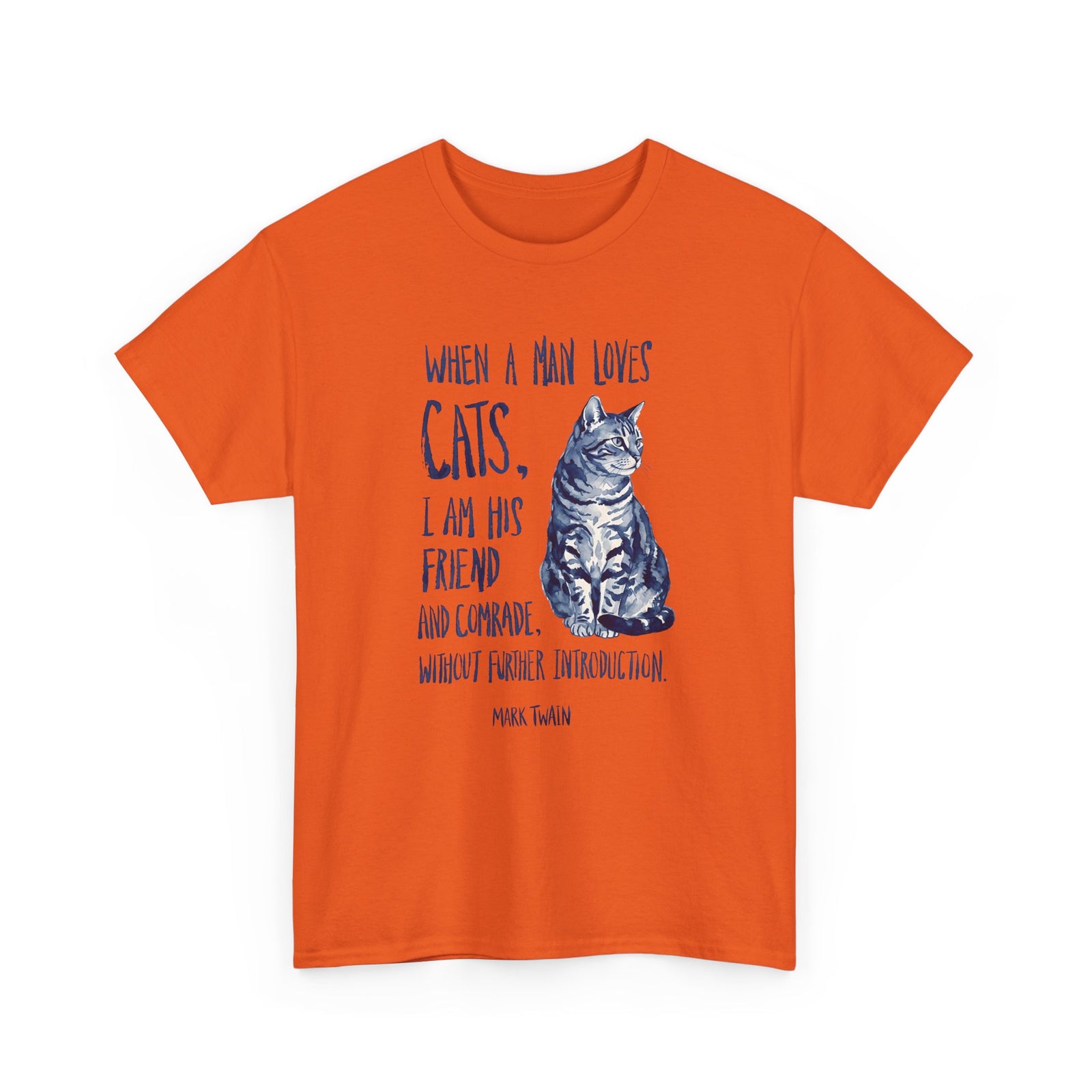 "When a Man Loves Cats" Graphic Tee — Funny Cat Lover T-Shirt