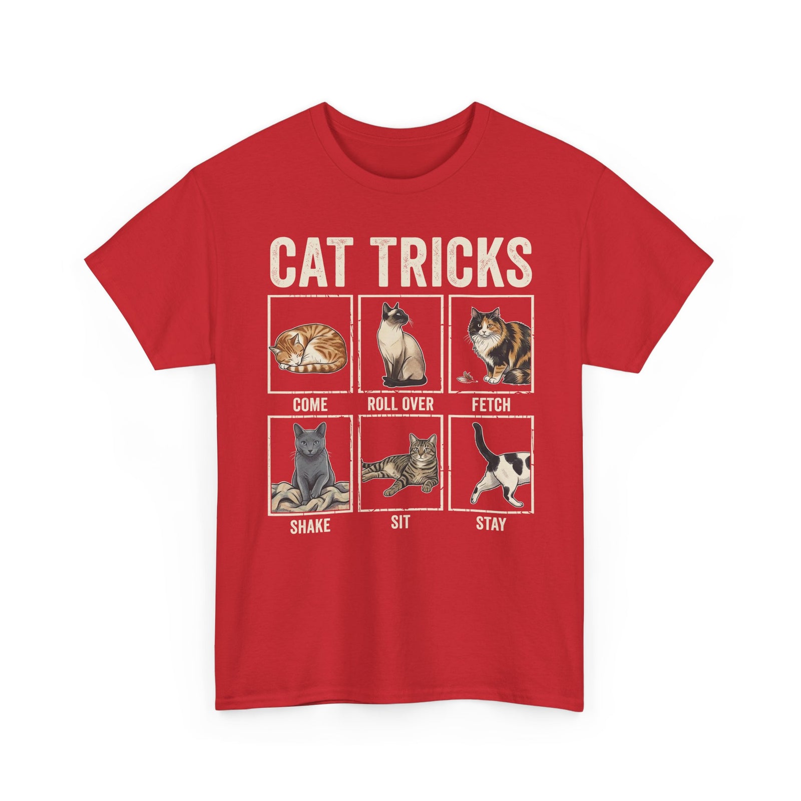 Funny Cat Tricks T-Shirt — Cute Cat Humor Tee