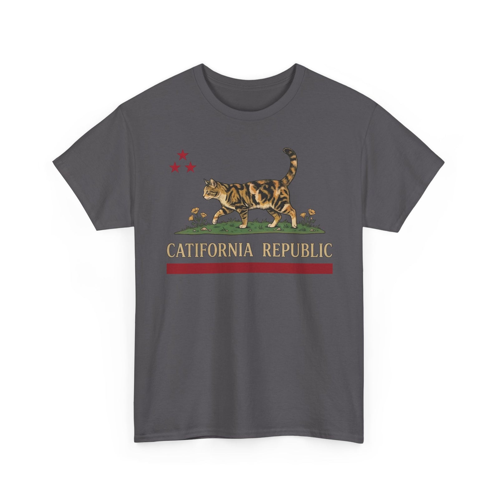 Catifornia Republic Funny Cat T-Shirt — Vintage Cali Cat Graphic Tee