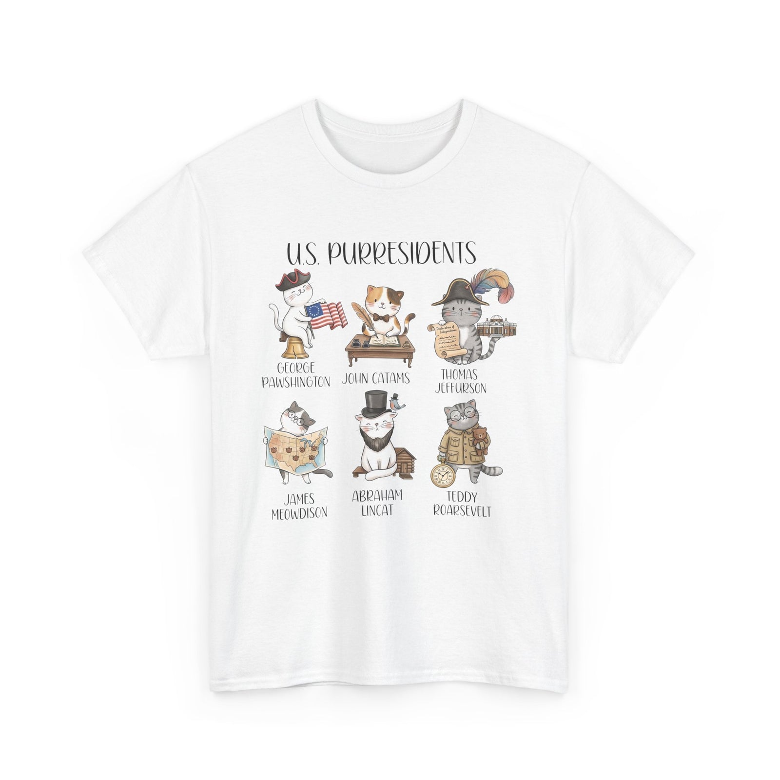 US Purresidents Funny Cat T-Shirt