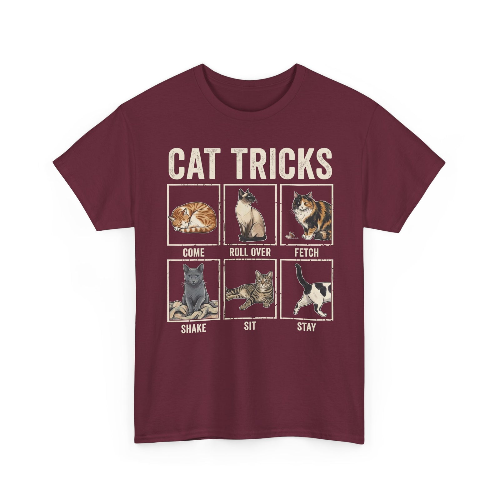 Funny Cat Tricks T-Shirt — Cute Cat Humor Tee