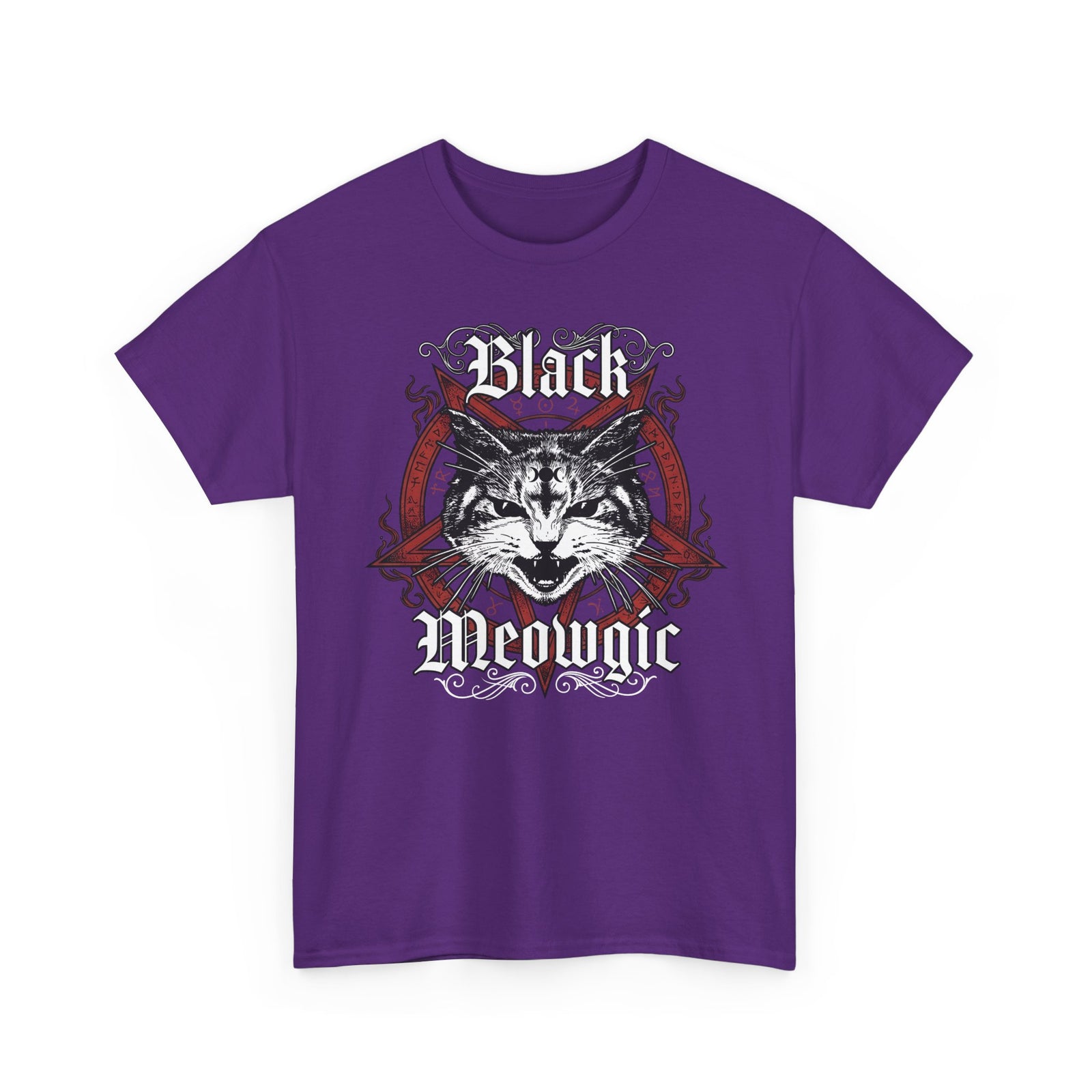 Black Meowgic T-Shirt — Cute Cat Magic Graphic Tee