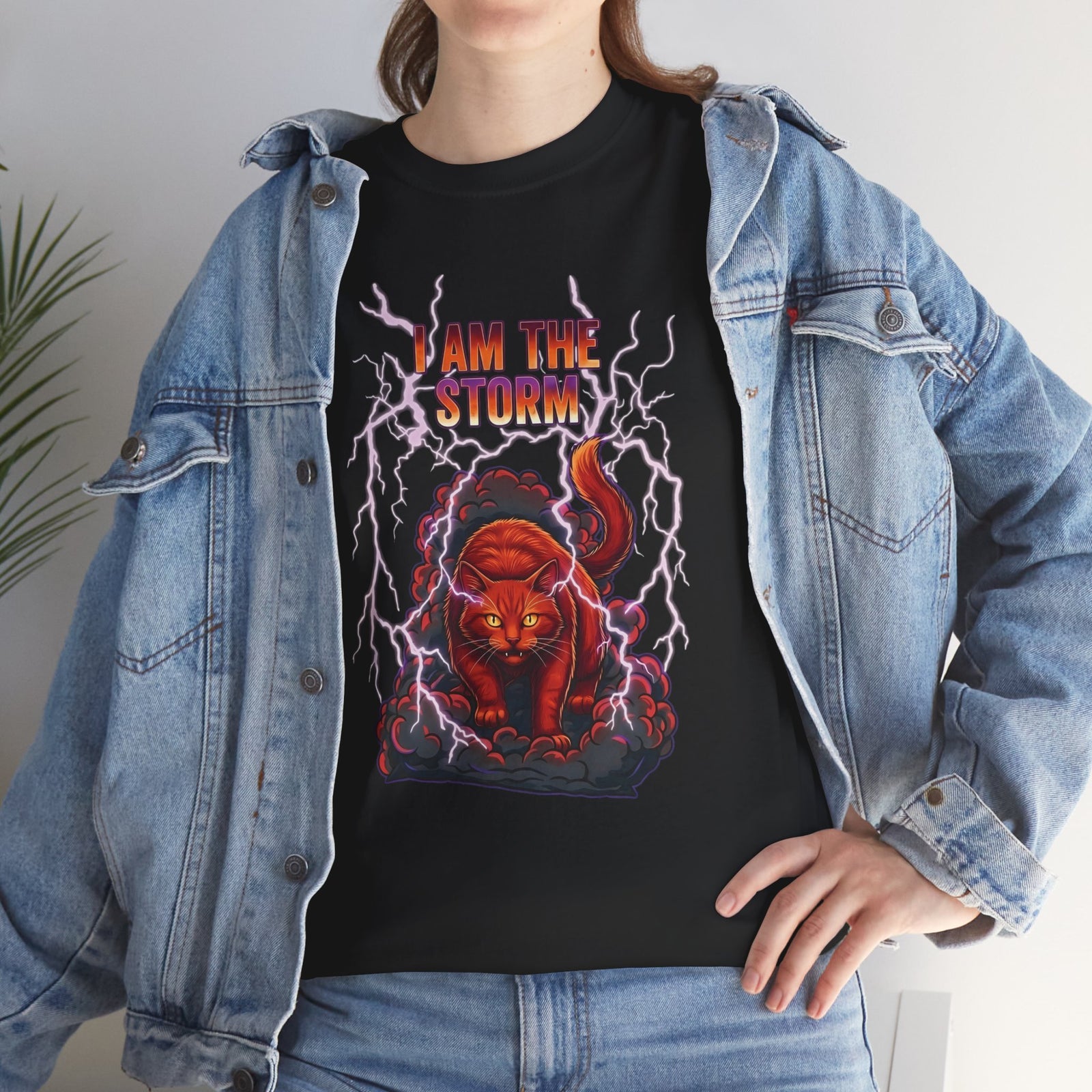 I Am The Storm Cat T-Shirt — Bold Cat Graphic Tee
