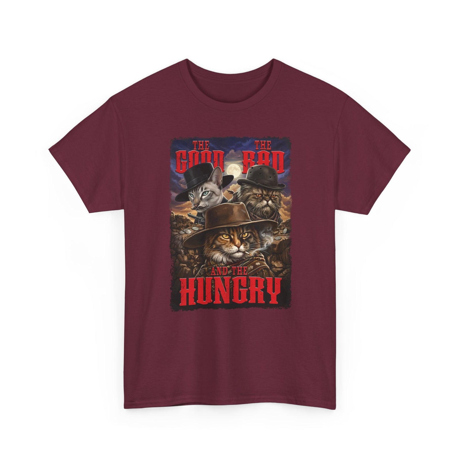 The Good The Bad The Hungry — Cat Parody T-Shirt