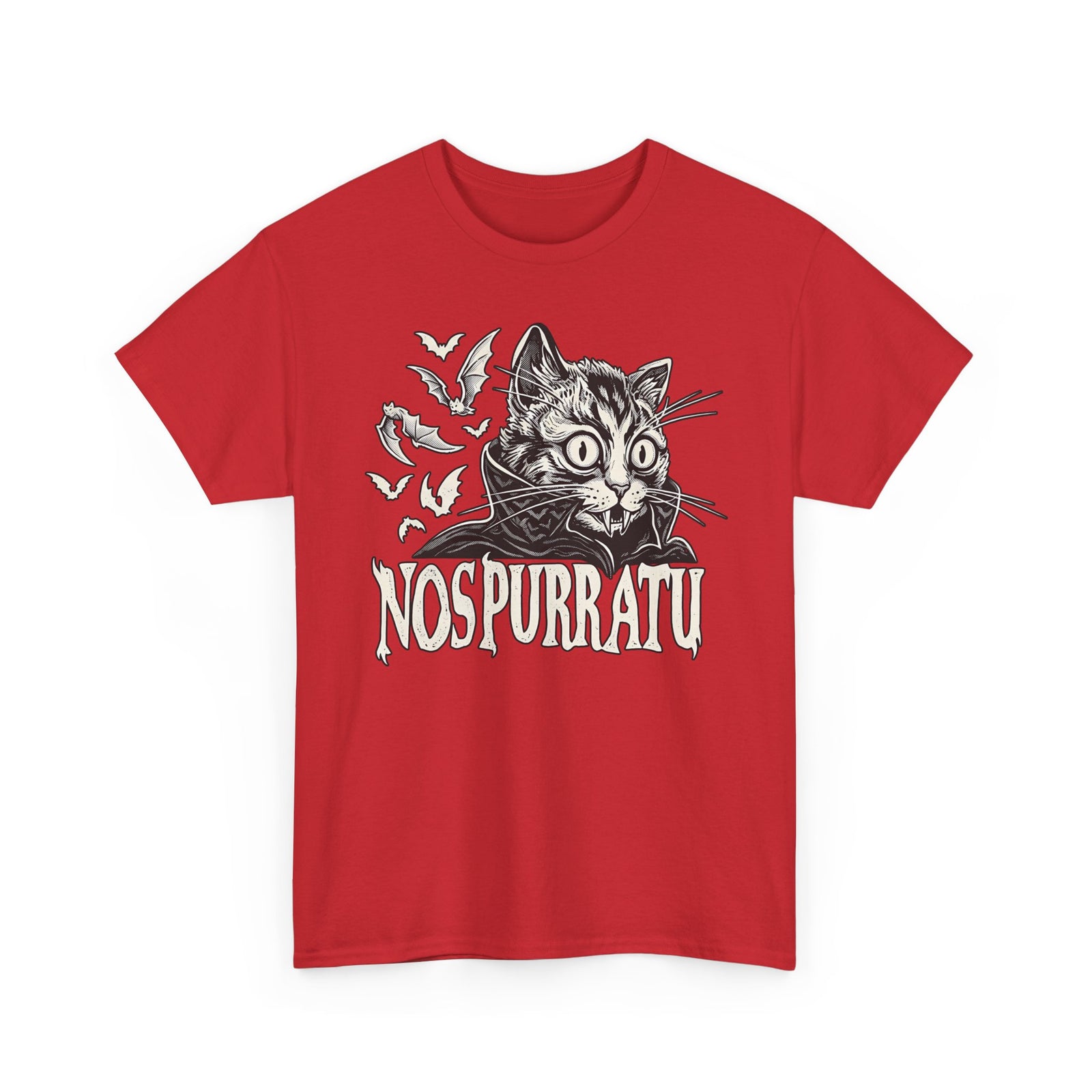 Nosferatu Cat T-Shirt — "Nospurratu Cat Nosferatu" Gothic Vampire Cat Tee