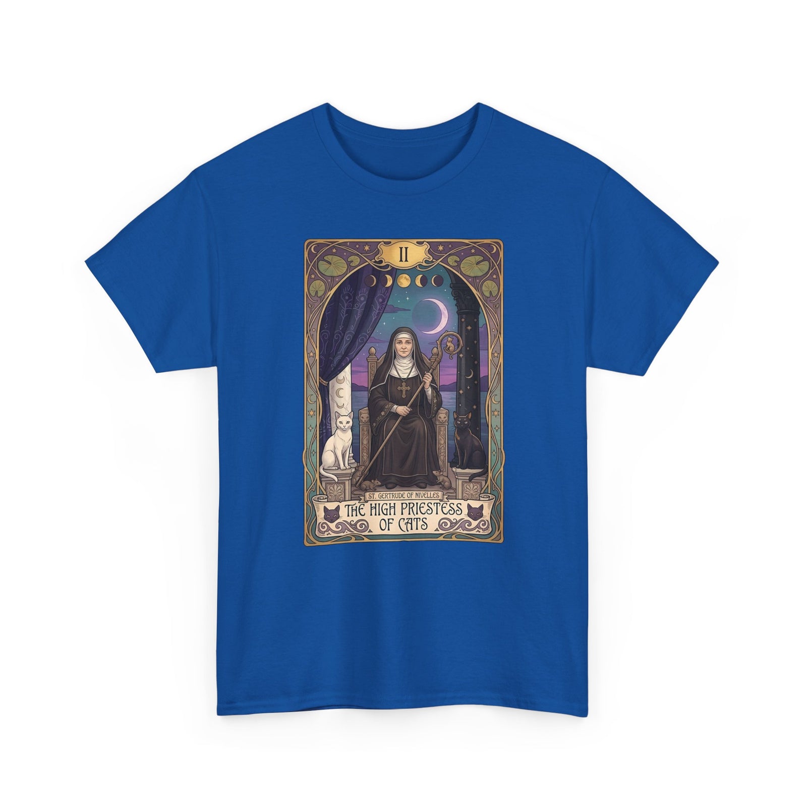 High Priestess of Cats T-Shirt — Mystical Cat Lover Tee
