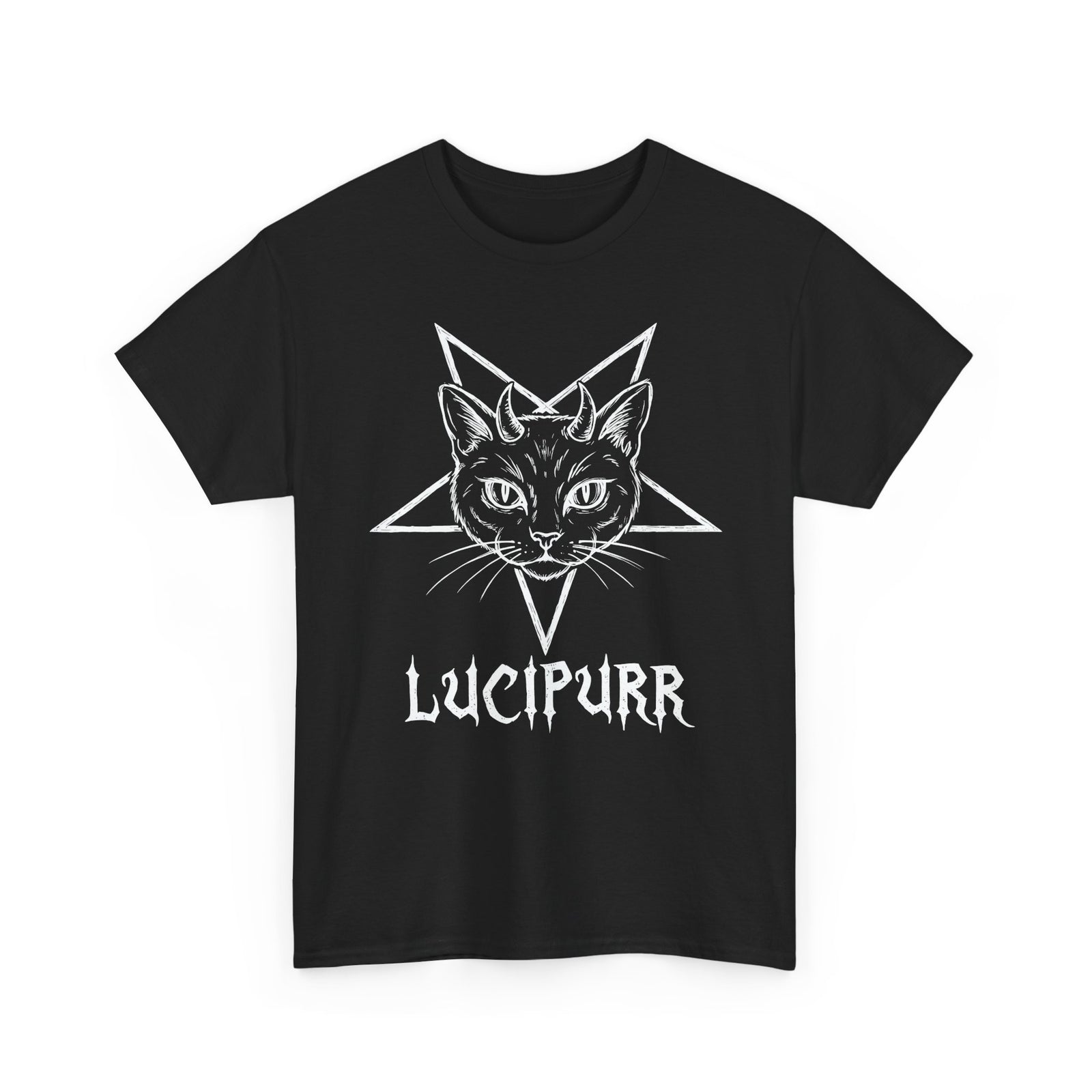 Lucipurr Lucifer Cat T-Shirt — Gothic Cat Tee
