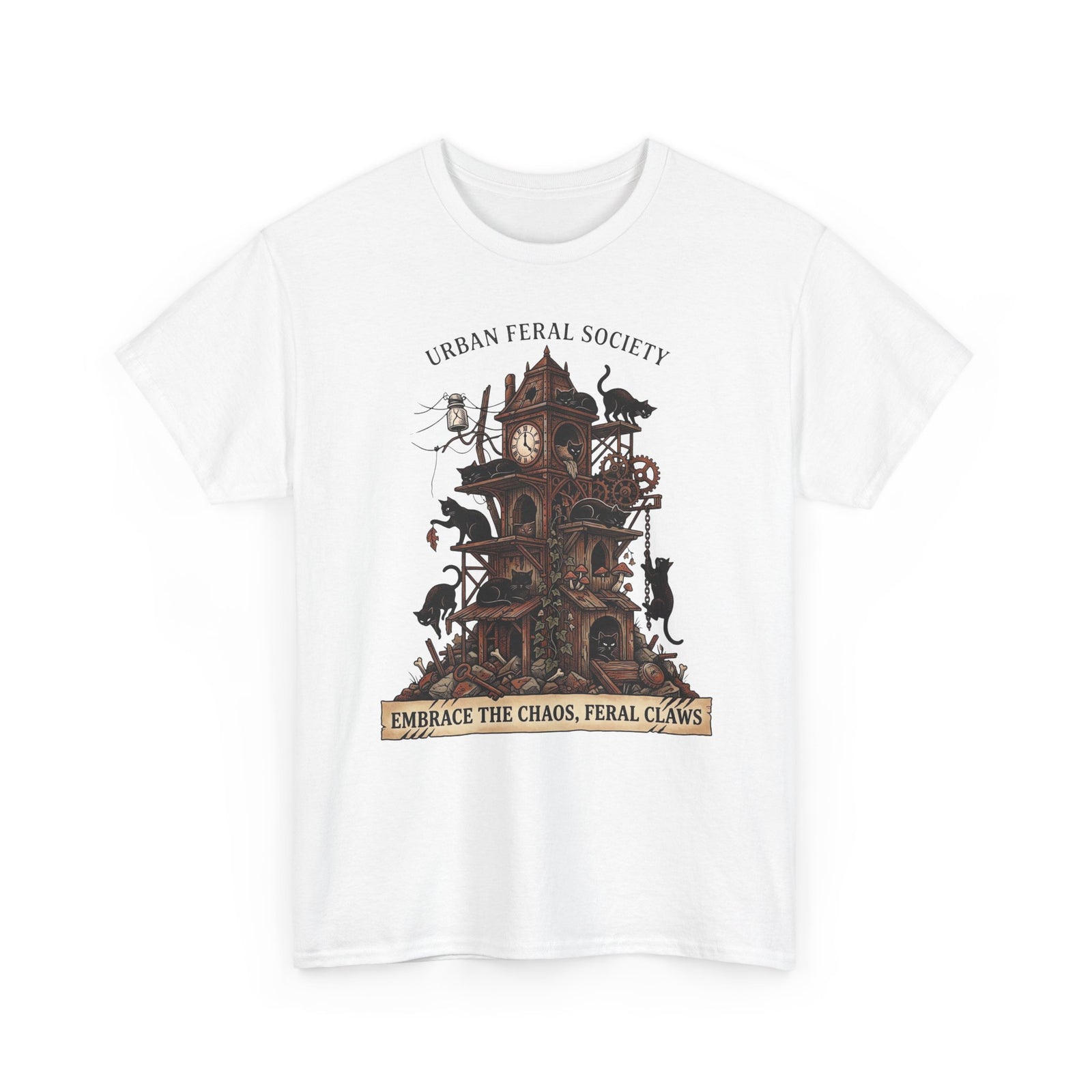 Black Cats Urban Feral Society T-Shirt