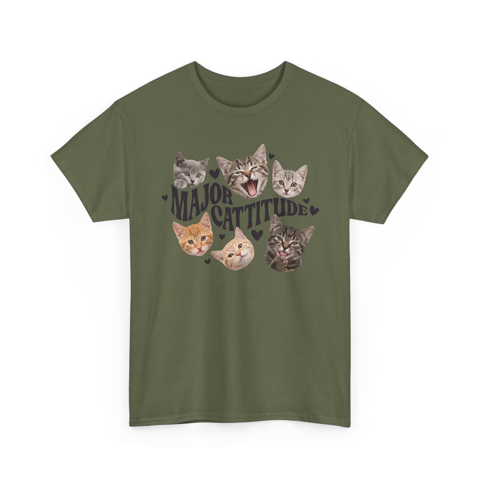Major Cattitude T-Shirt Funny Cat Attitude Tee
