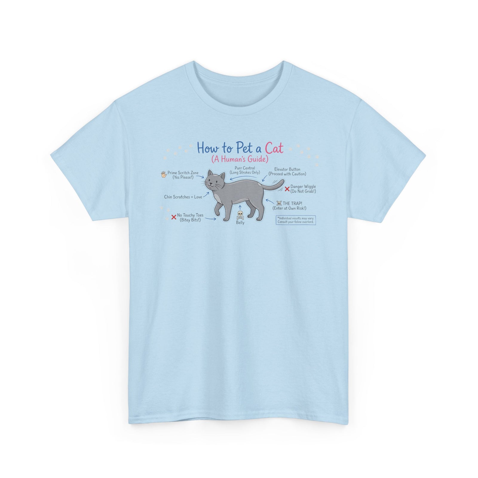 How To Pet A Cat T-Shirt — Funny Cat Care Tee for Cat Lovers