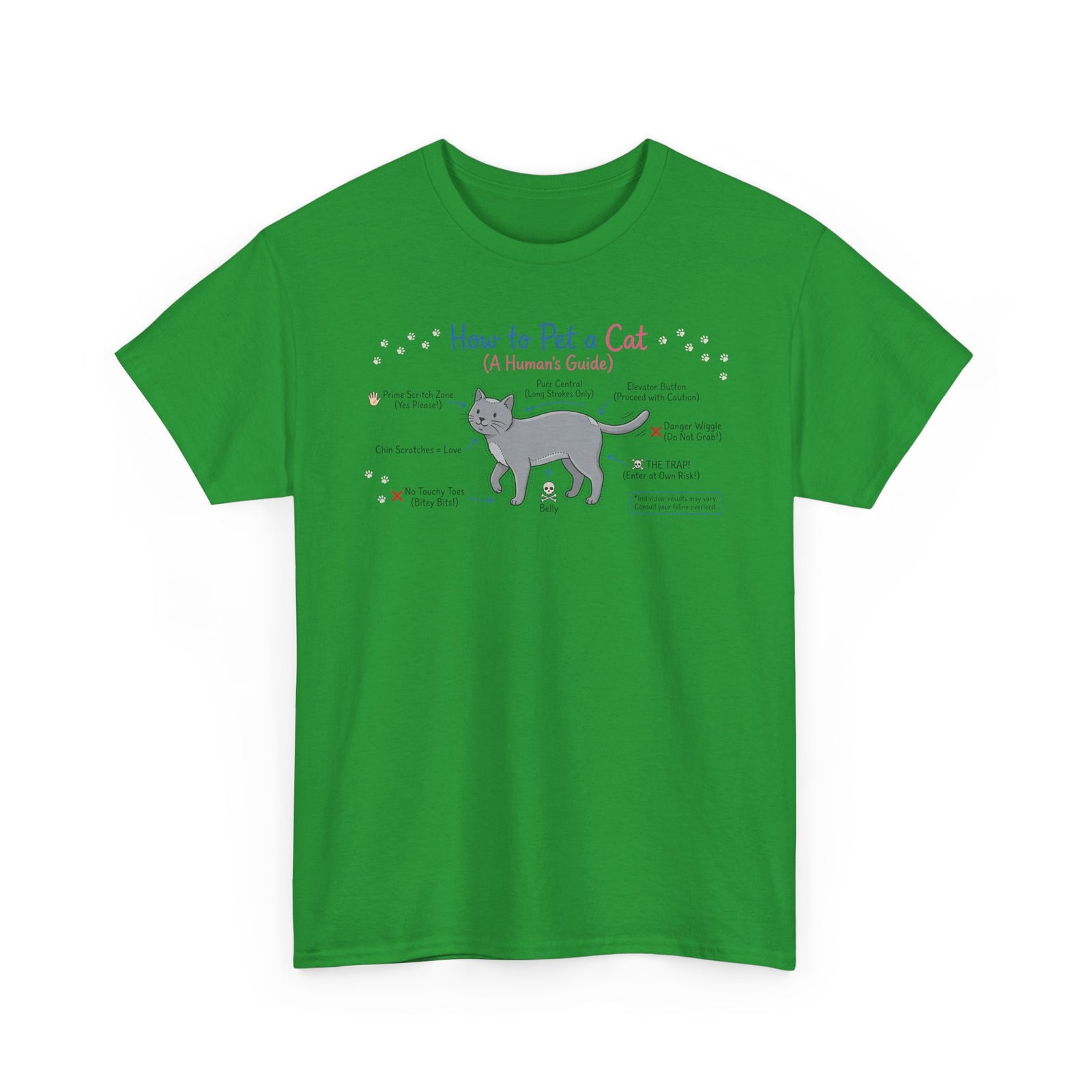 How To Pet A Cat T-Shirt — Funny Cat Care Tee for Cat Lovers