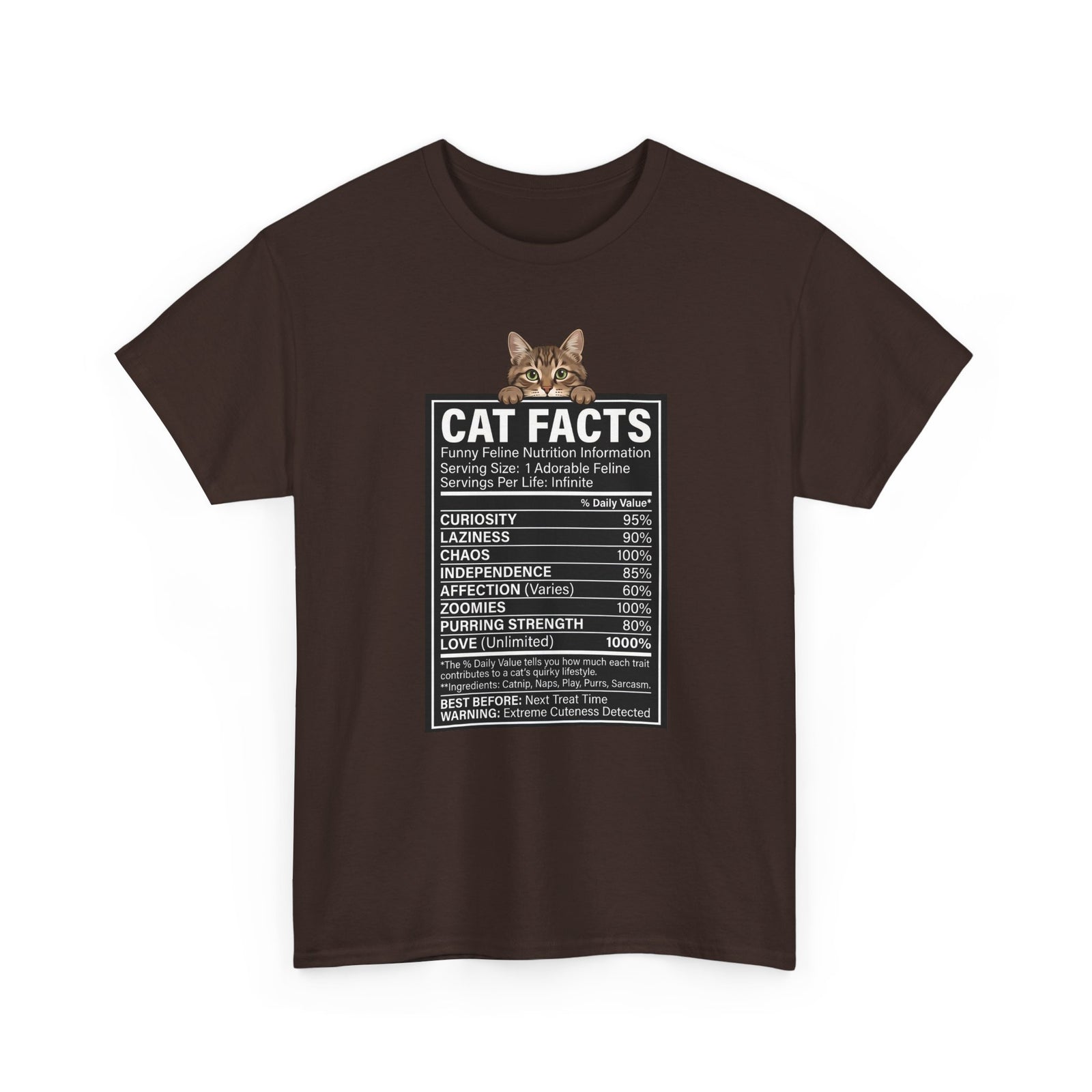 Cat Nutrition Facts T-Shirt