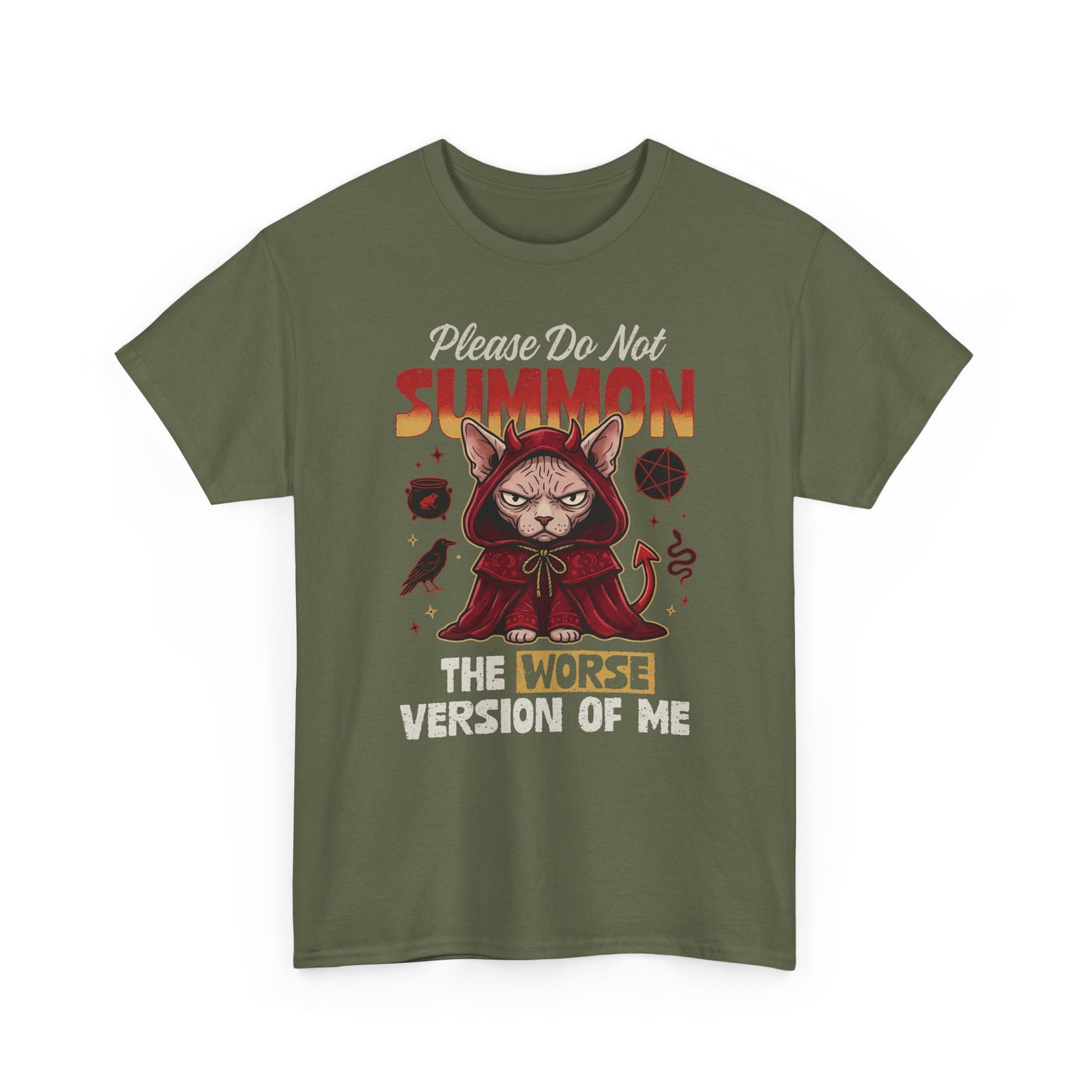 Gothic Witchy Cat T-Shirt — Witch Cat Graphic Tee