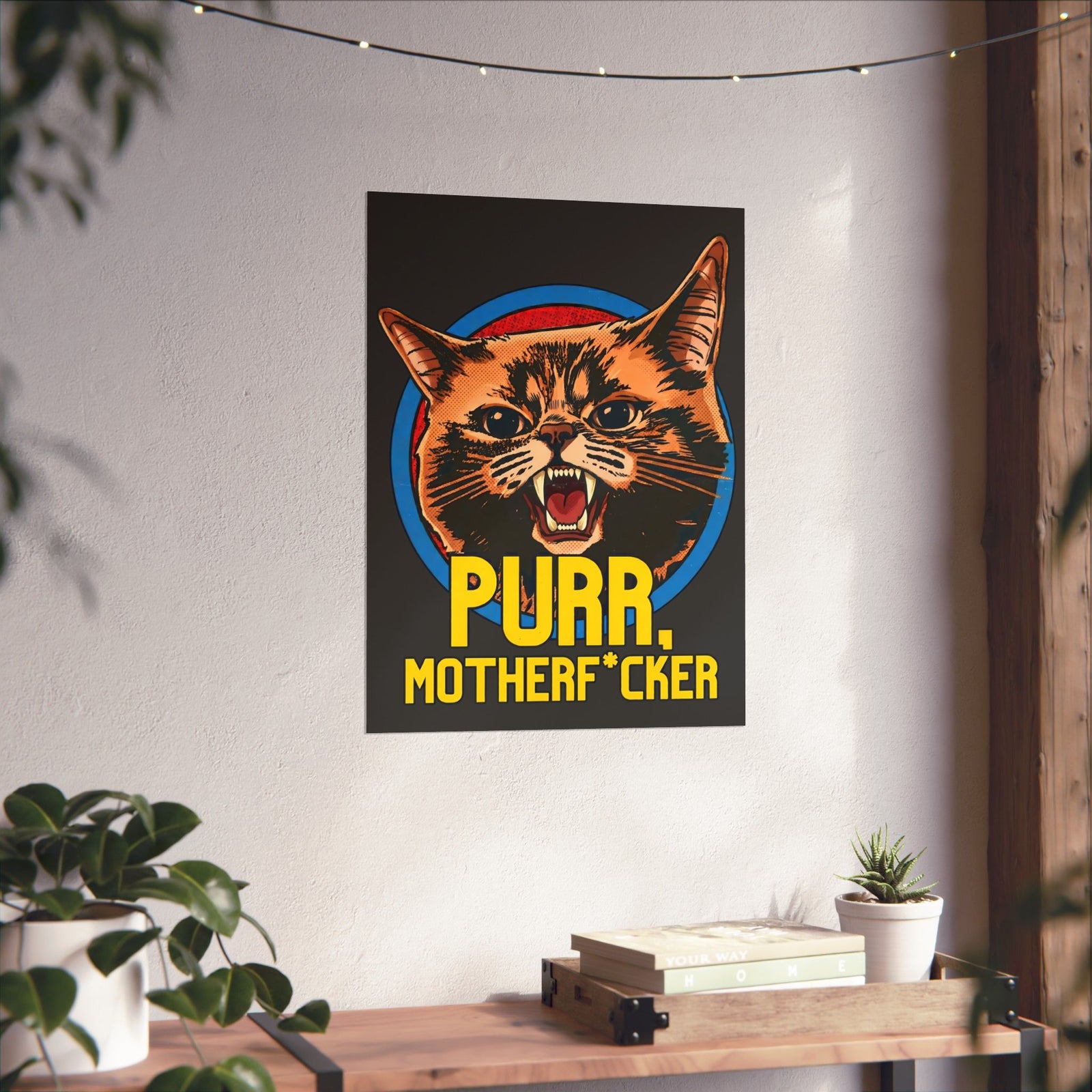 Purr Motherfvcker Poster — Funny Angry Cat Graphic Poster