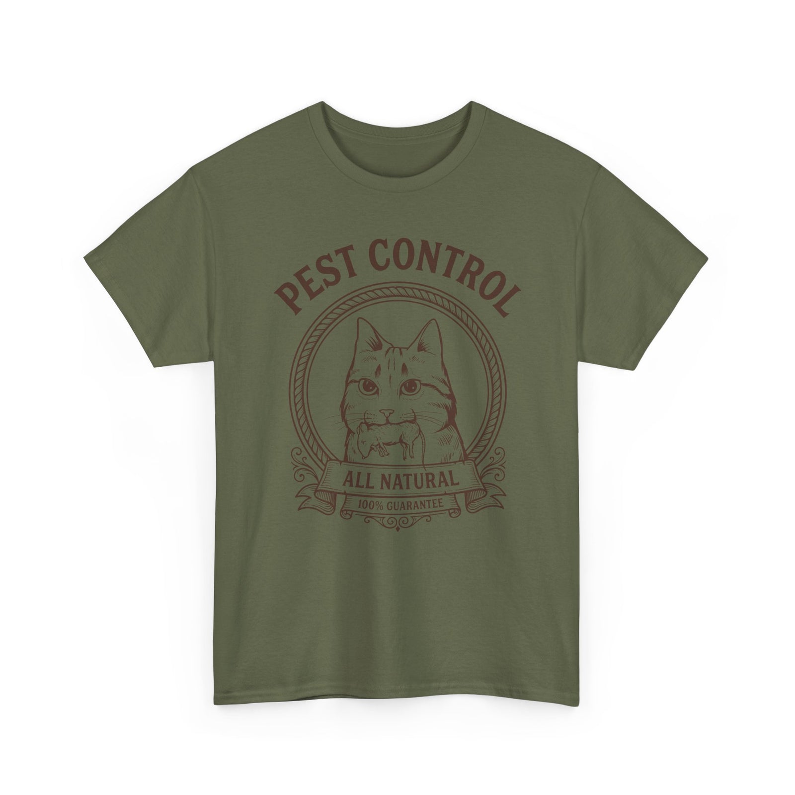 All Natural Pest Control – Funny Cat T-Shirt