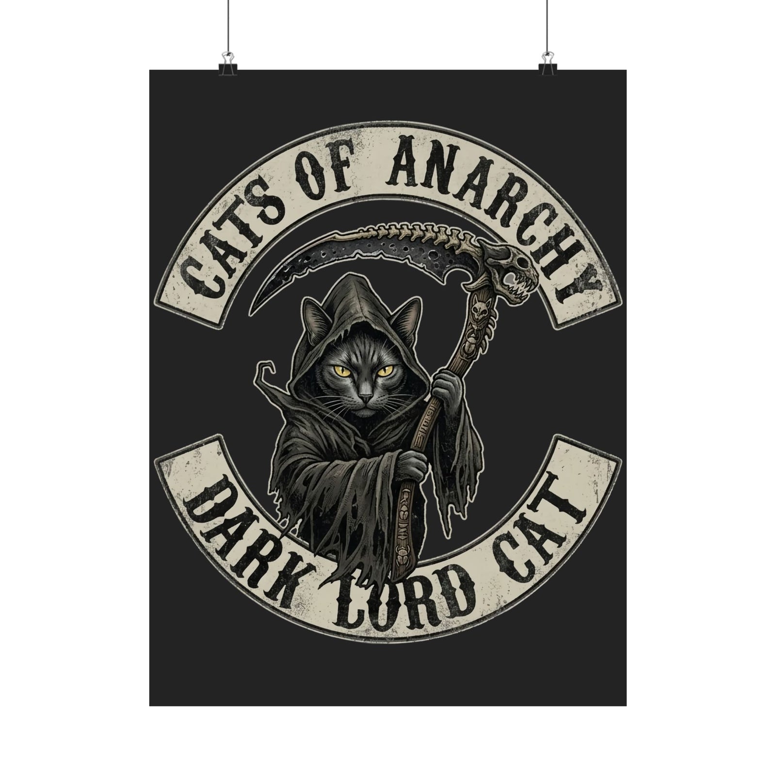 Dark Lord Cat Poster — Cats of Anarchy Graphic Poster
