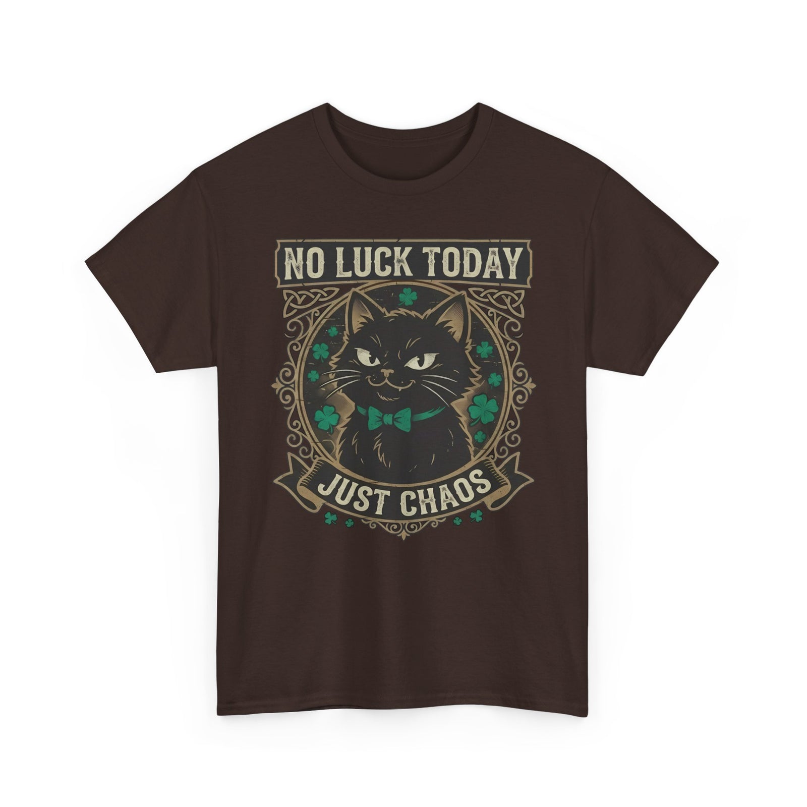 No Luck Today, Just Chaos — Black Cat T-Shirt
