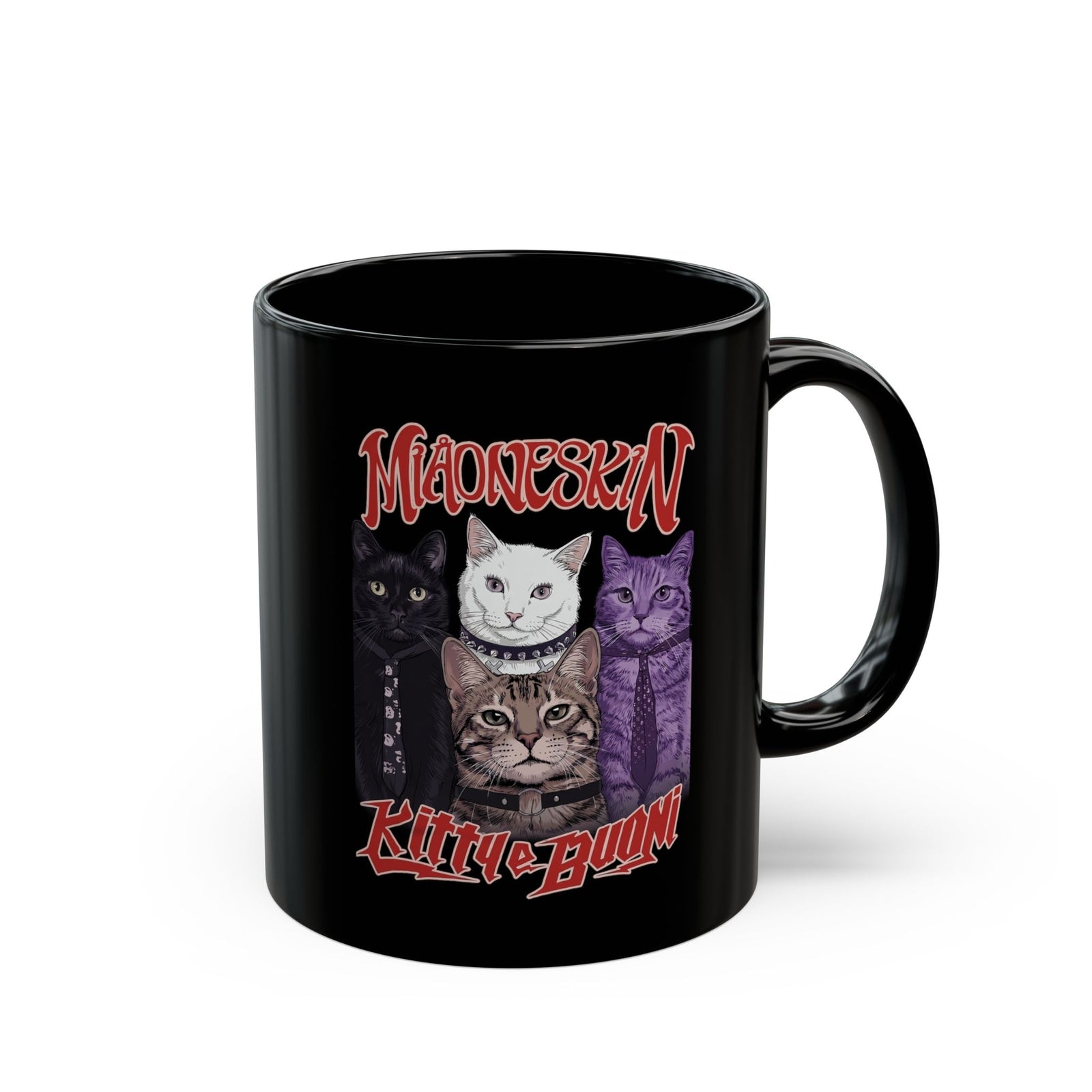 MIAONESKIN Kitty e Buon Black Mug