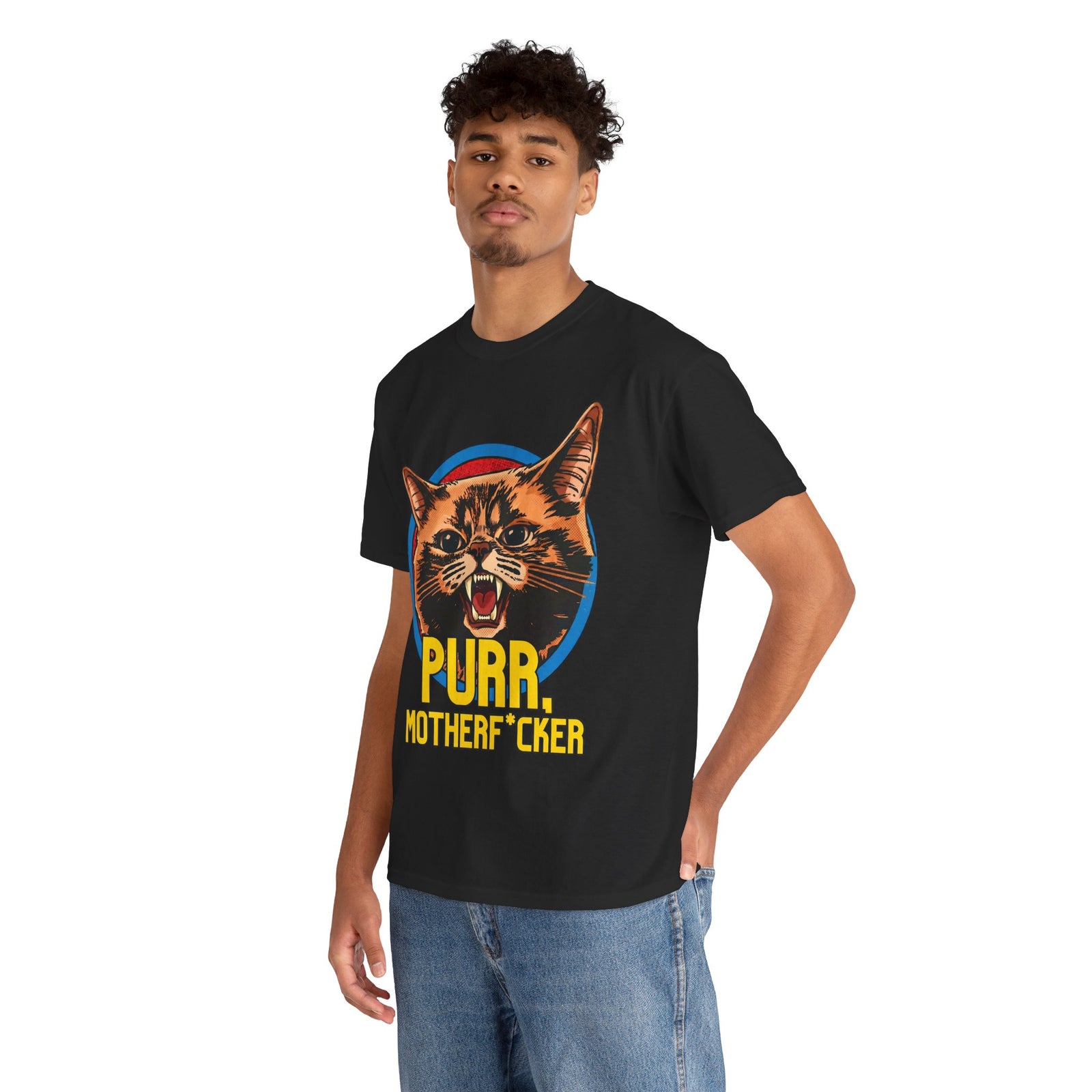 Purr Motherfvcker T-Shirt — Funny Angry Cat Graphic Tee