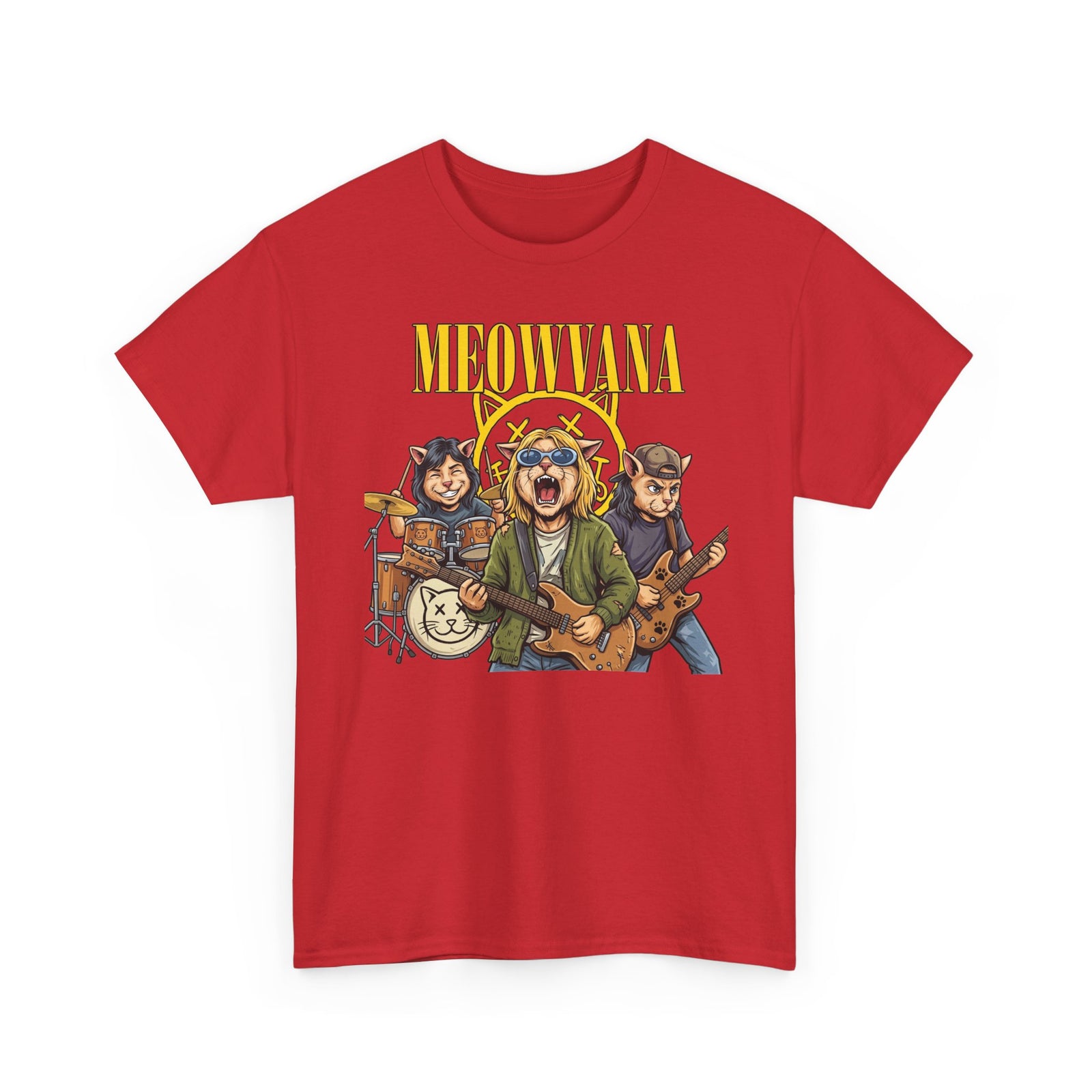 Meownirvana Cat Rock Band Tee