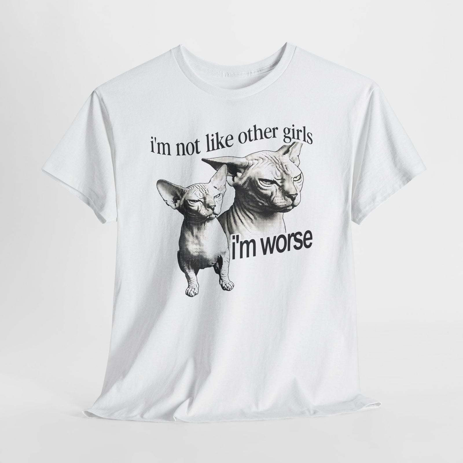 I'm Not Like Other Girls I'm Worse T-Shirt — Funny Sphynx Cat Tee