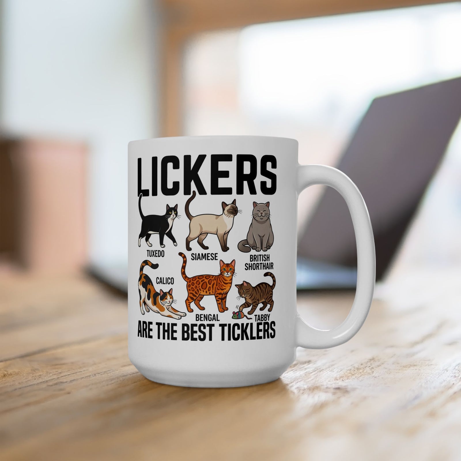 Cats Lickers Ceramic Mug Funny Cat Lover Mug