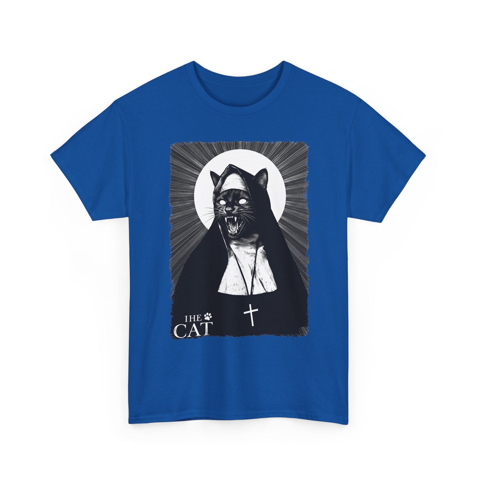 The Cat Horror Movie Parody T-Shirt — Creepy Nun Black Cat Tee