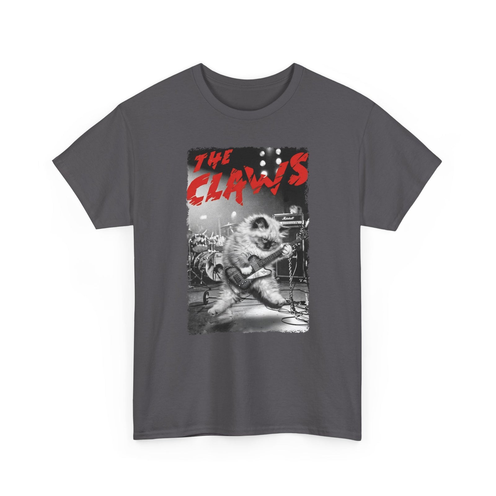 The Claws Cat Rock T-Shirt — Retro Cat Graphic Tee