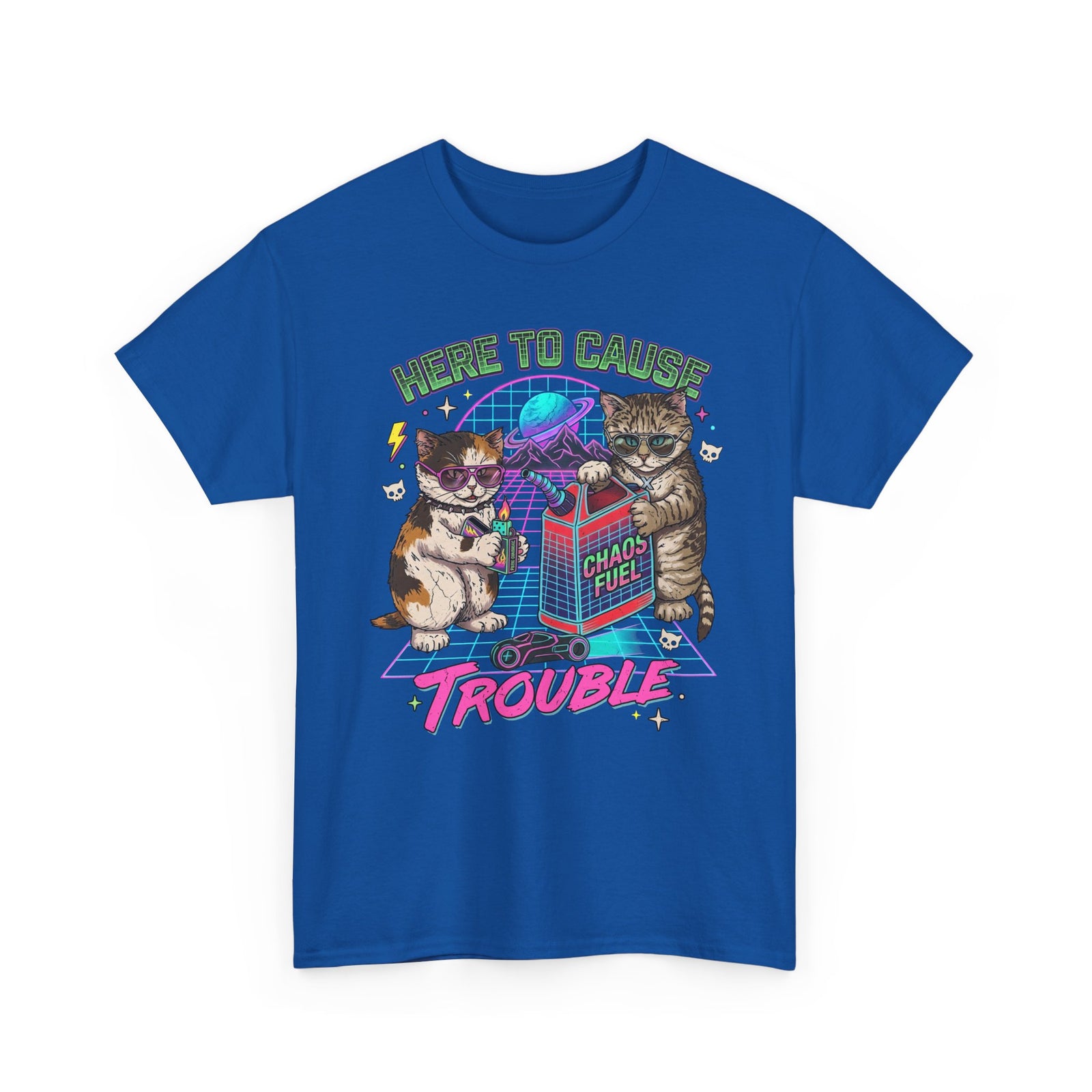 Here to Cause Trouble Naughty Cats T-Shirt