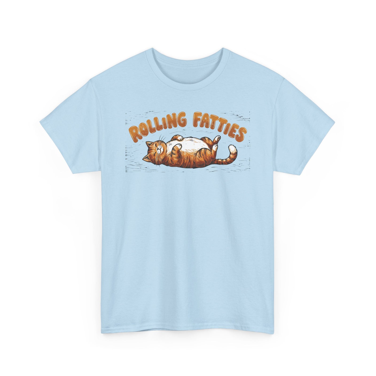Rolling Fatties Cat T-Shirt — Cute Cartoon Cat Graphic Tee