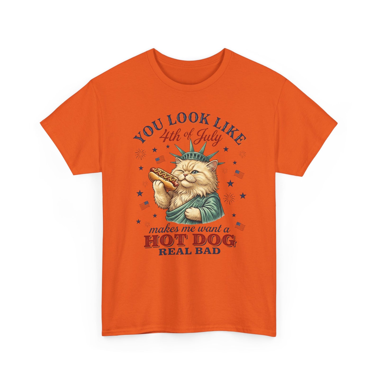 4th of July Cat & Hot Dog T-Shirt — Patriotic Fourth of July Tee