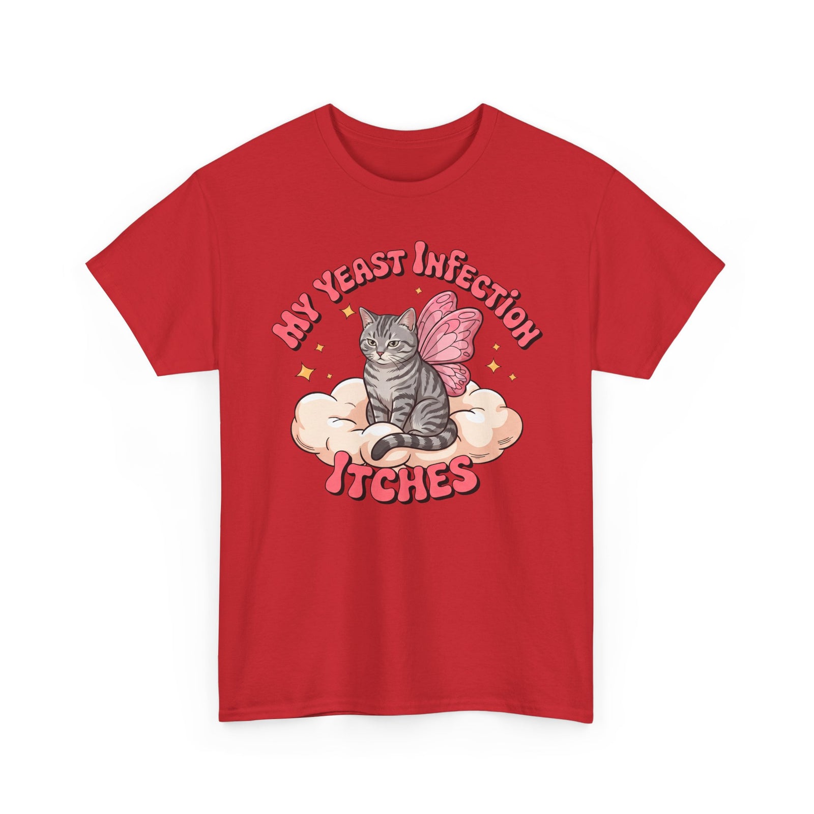 My Yeast Infection Itches T-Shirt — Funny Fairy Cat Retro Meme Tee