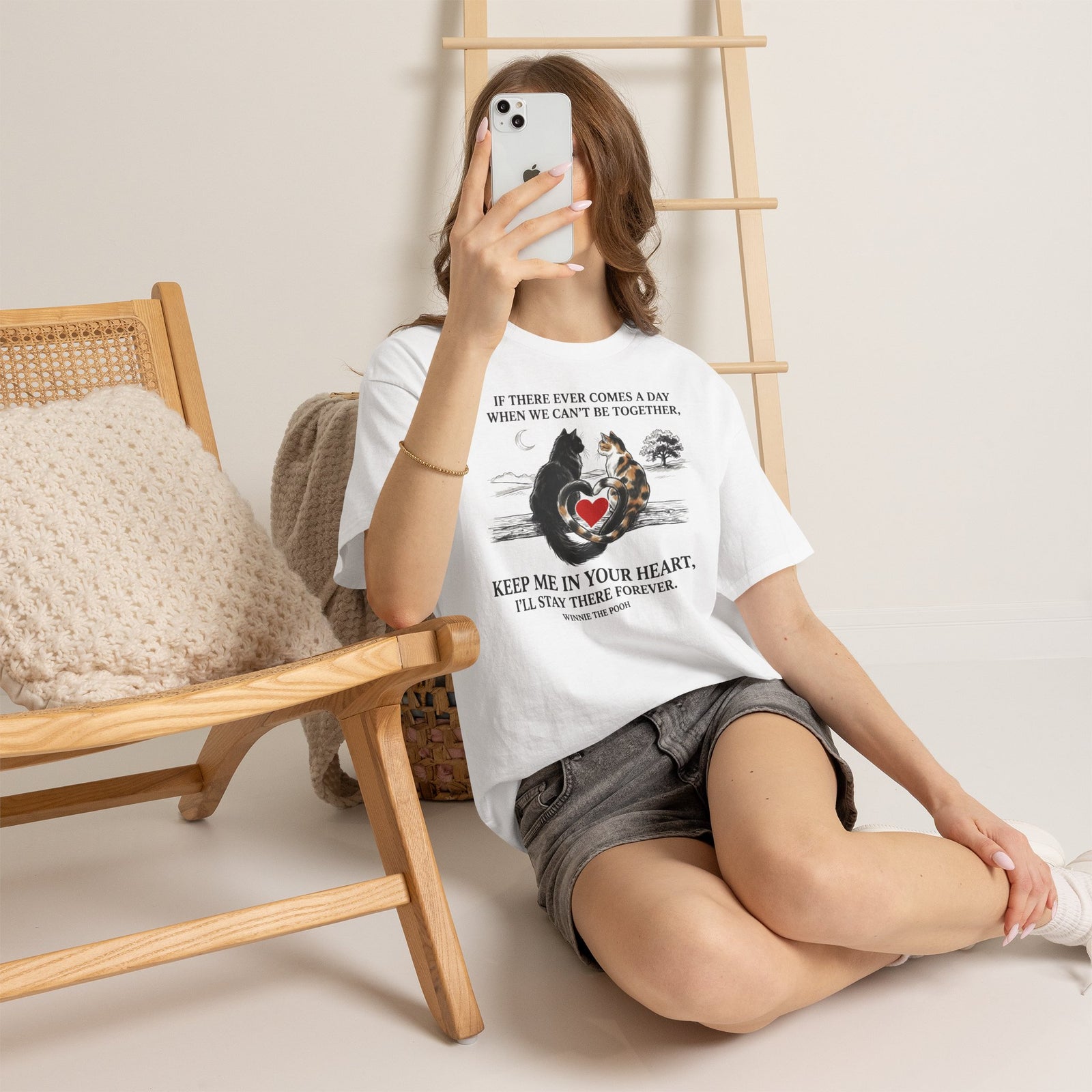 Cat Memorial T-Shirt — "Keep Me In Your Heart" Remembrance Tee