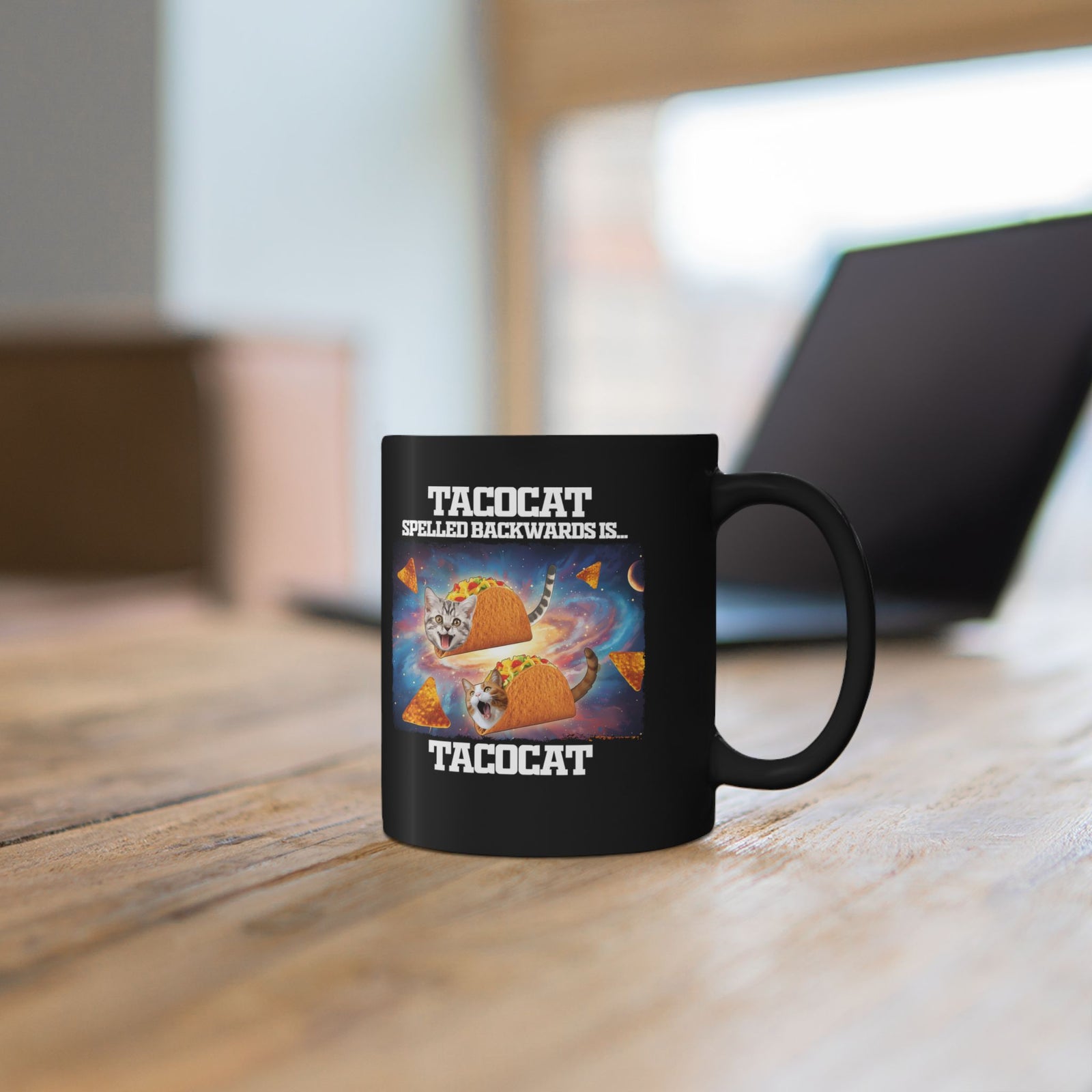 Tacocat Spelled Backwards Is Tacocat Black Mug