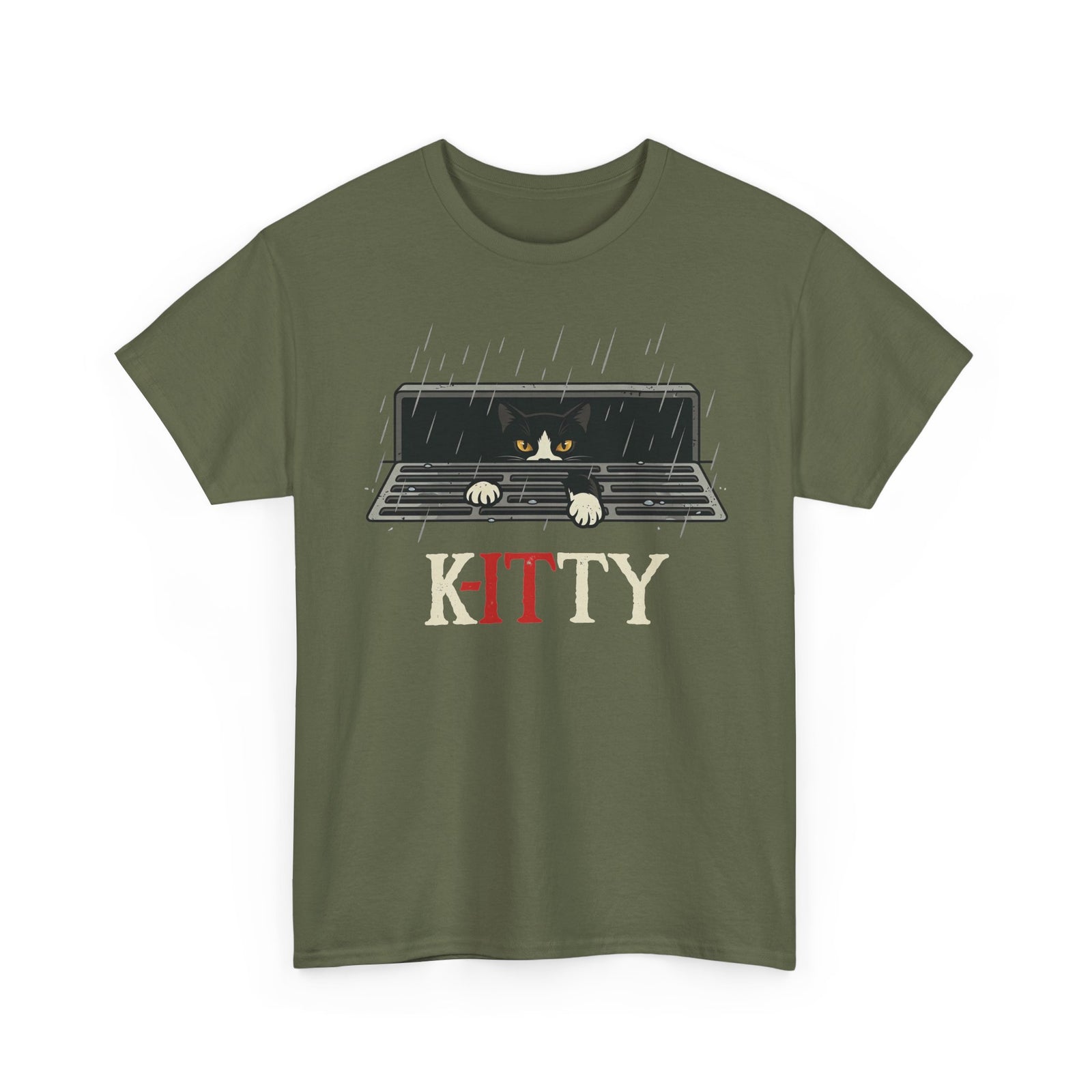 Kitty Window Tee — Cute Rainy Cat Graphic T-Shirt