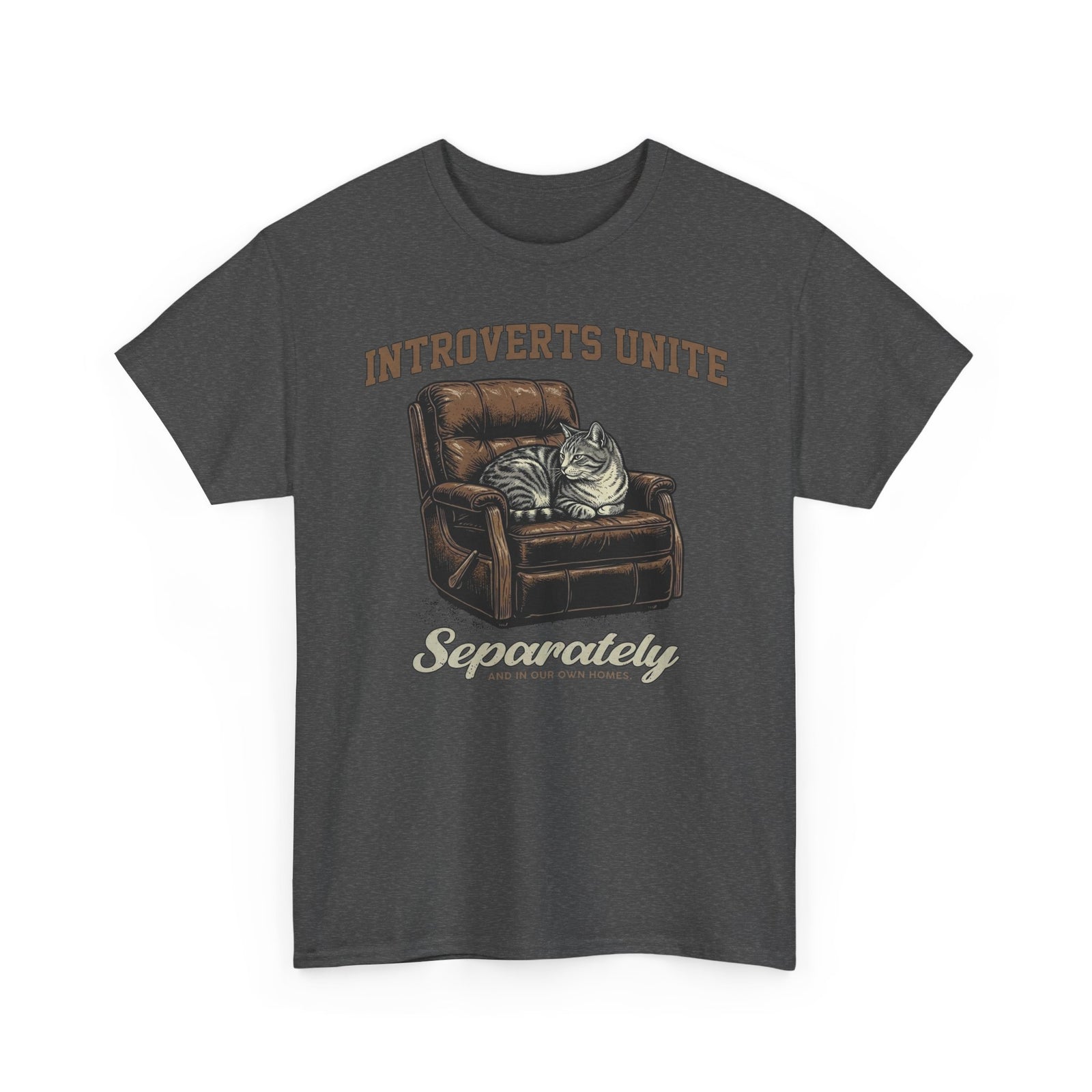 Introverts Unite Cat T-Shirt — Funny Cat Graphic Tee for Introverts