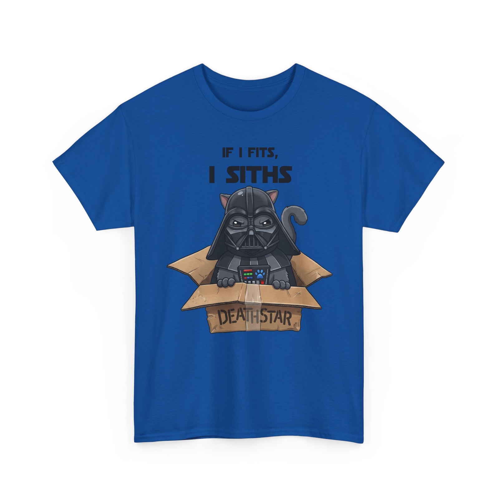 Space Villain Kitten Retro Galaxy Cat T-Shirt Funny Cat in Box Graphic Tee