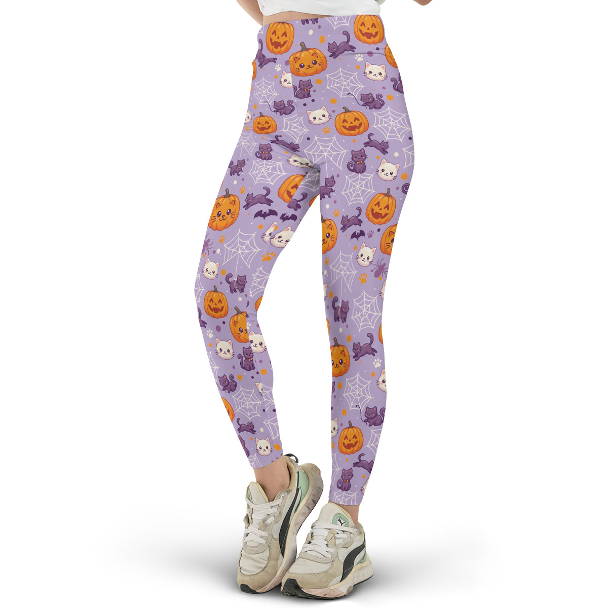 Cute Cat Halloween Full Print Legging