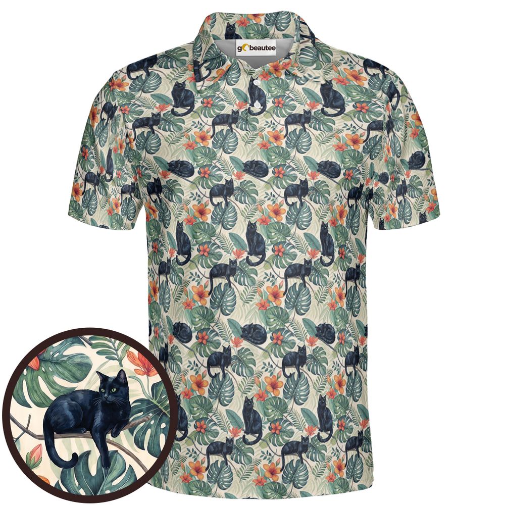 Black Cats in Tropical Foliage - Men - 1