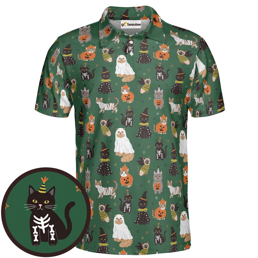 Spooky Cute Halloween Cats &amp; Ghosts - Men - 1
