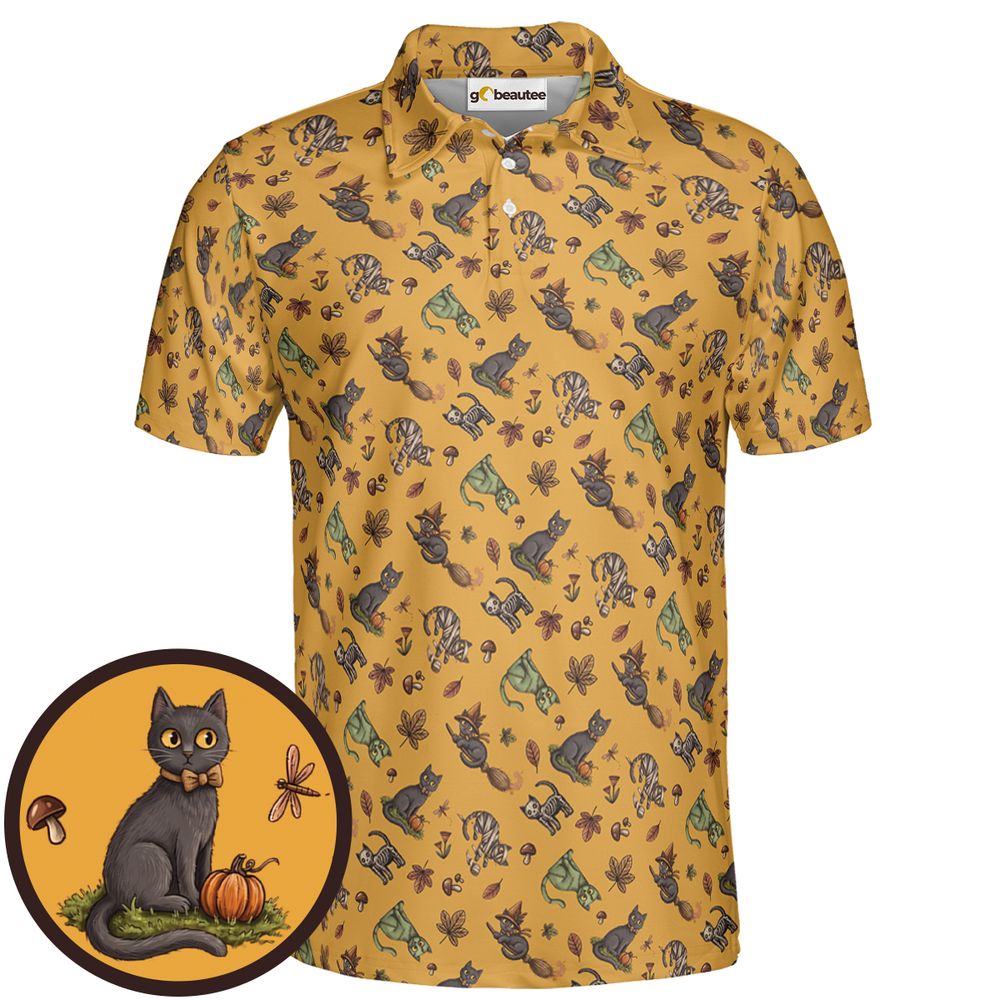 Witchy Black Cat &amp; Mushrooms - Men - 1