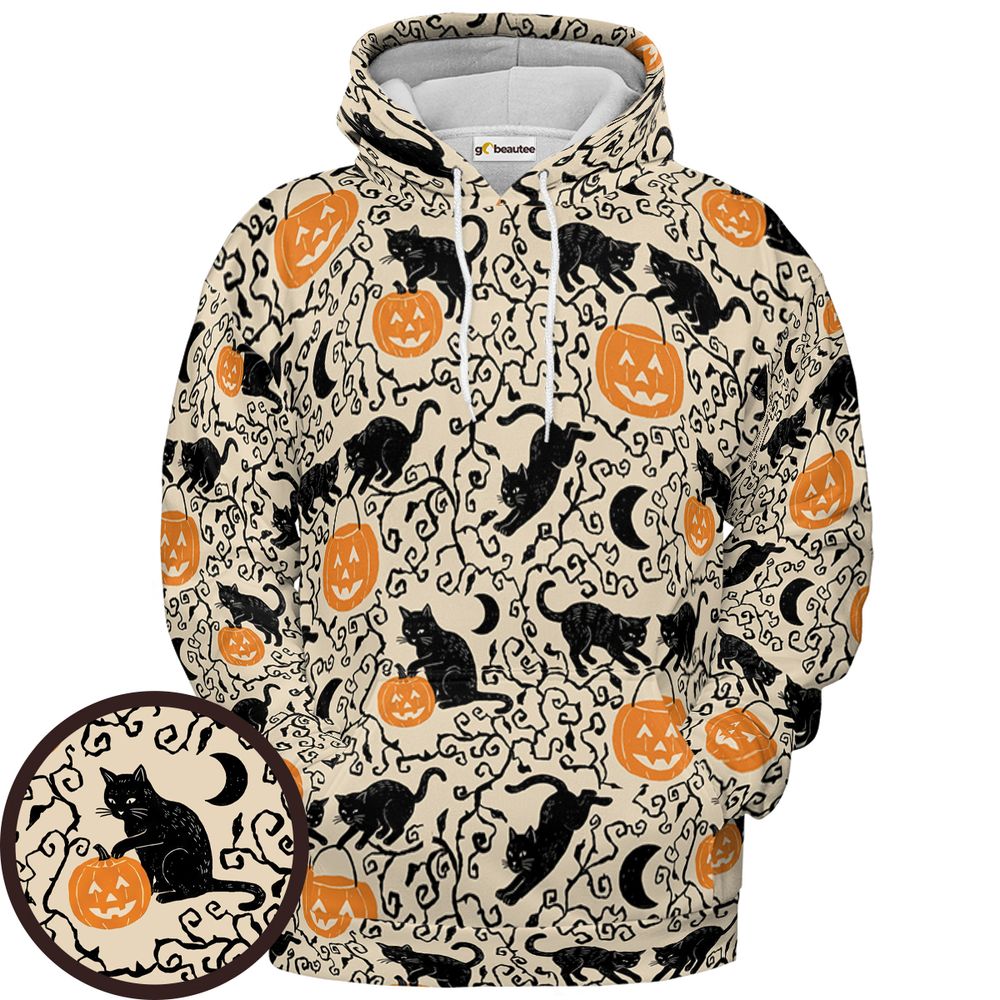 Opulent Halloween Cats - Pullover Hoodie - 1