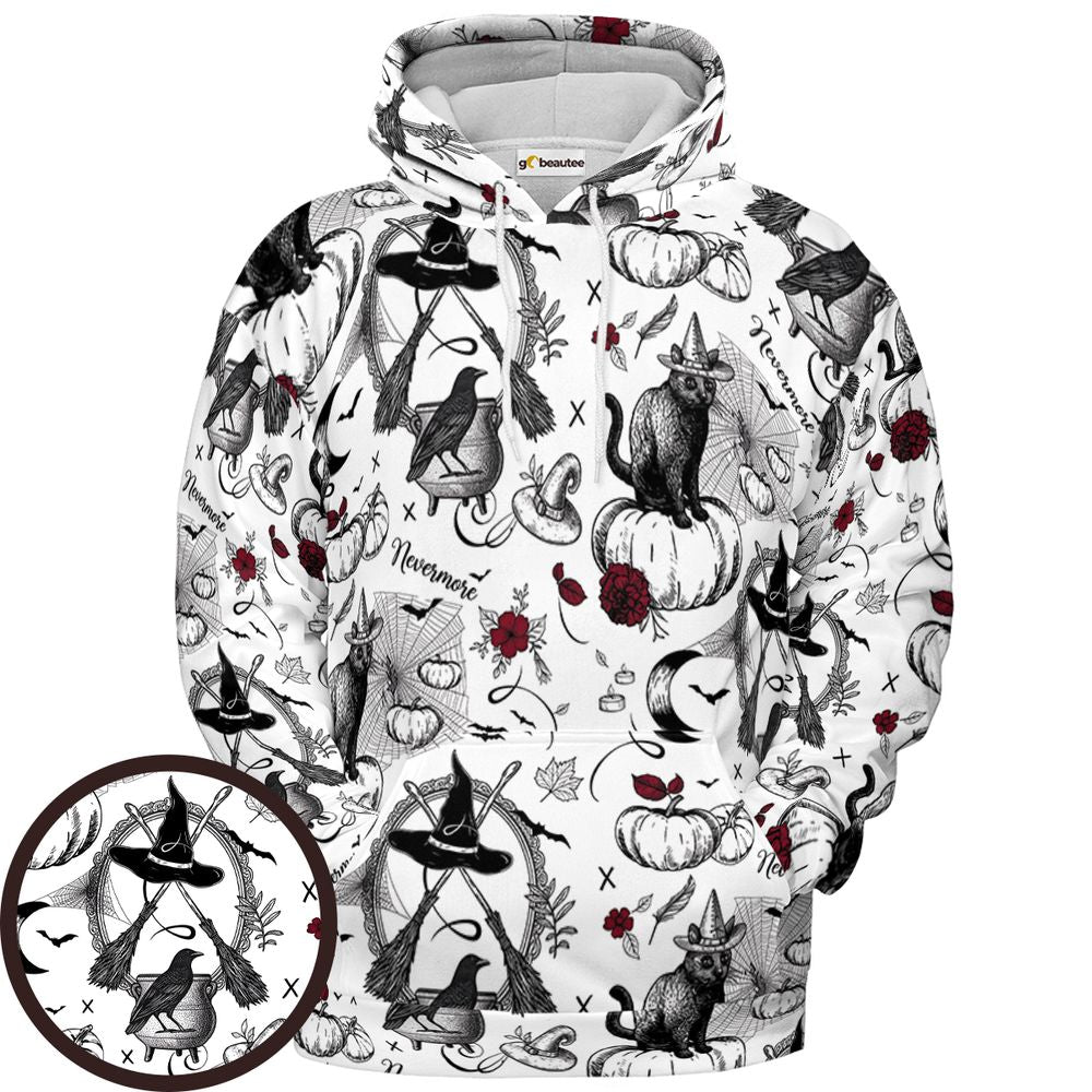 Gothic Halloween Whispers - Pullover Hoodie - 1