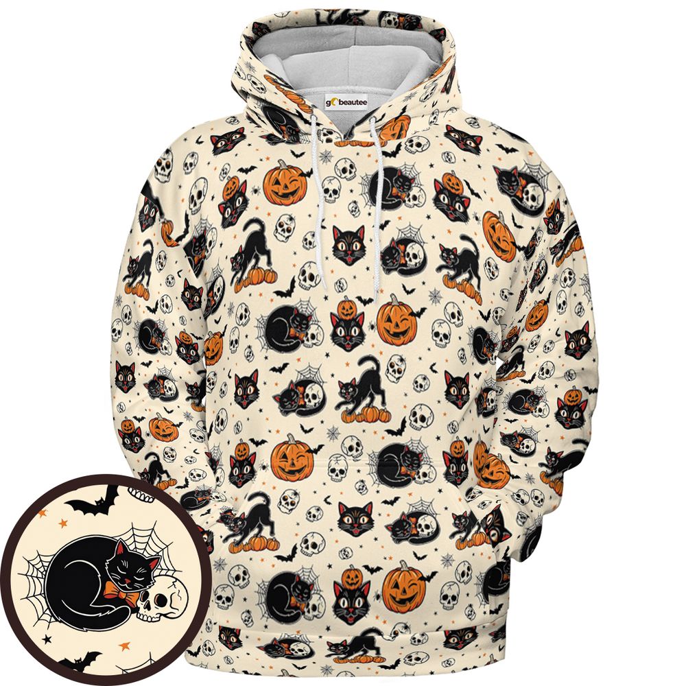 Black Cats HLW - Pullover Hoodie - 1