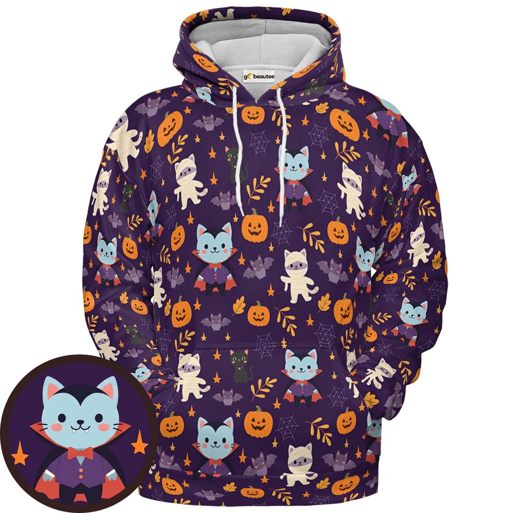 Spooky Furry Friends - Pullover Hoodie - 1